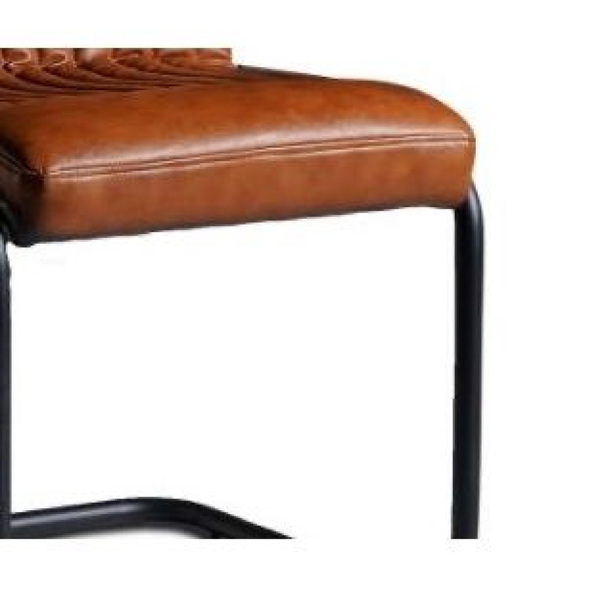 Product photograph of Set Of 2 Live Edge Brown Faux Leather Cantilever Dining Chair from Choice Furniture Superstore.