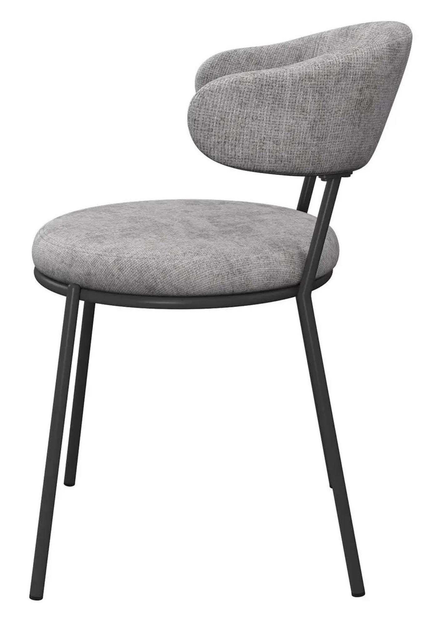 Product photograph of Set Of 2 Simoni Grey Fabric Dining Chair from Choice Furniture Superstore.