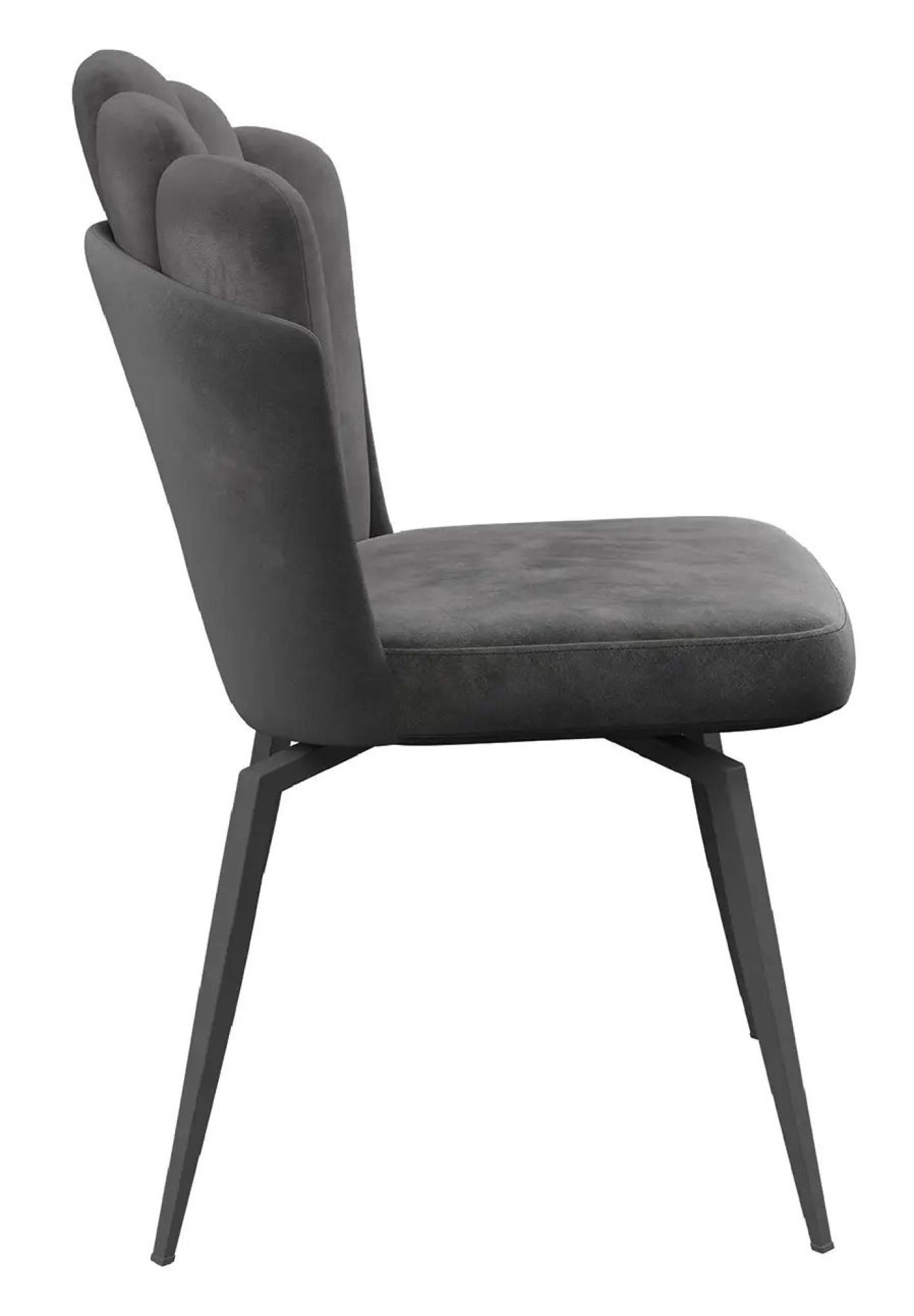 Product photograph of Set Of 2 Ferrano Grey Fabric Swivel Dining Chair from Choice Furniture Superstore.