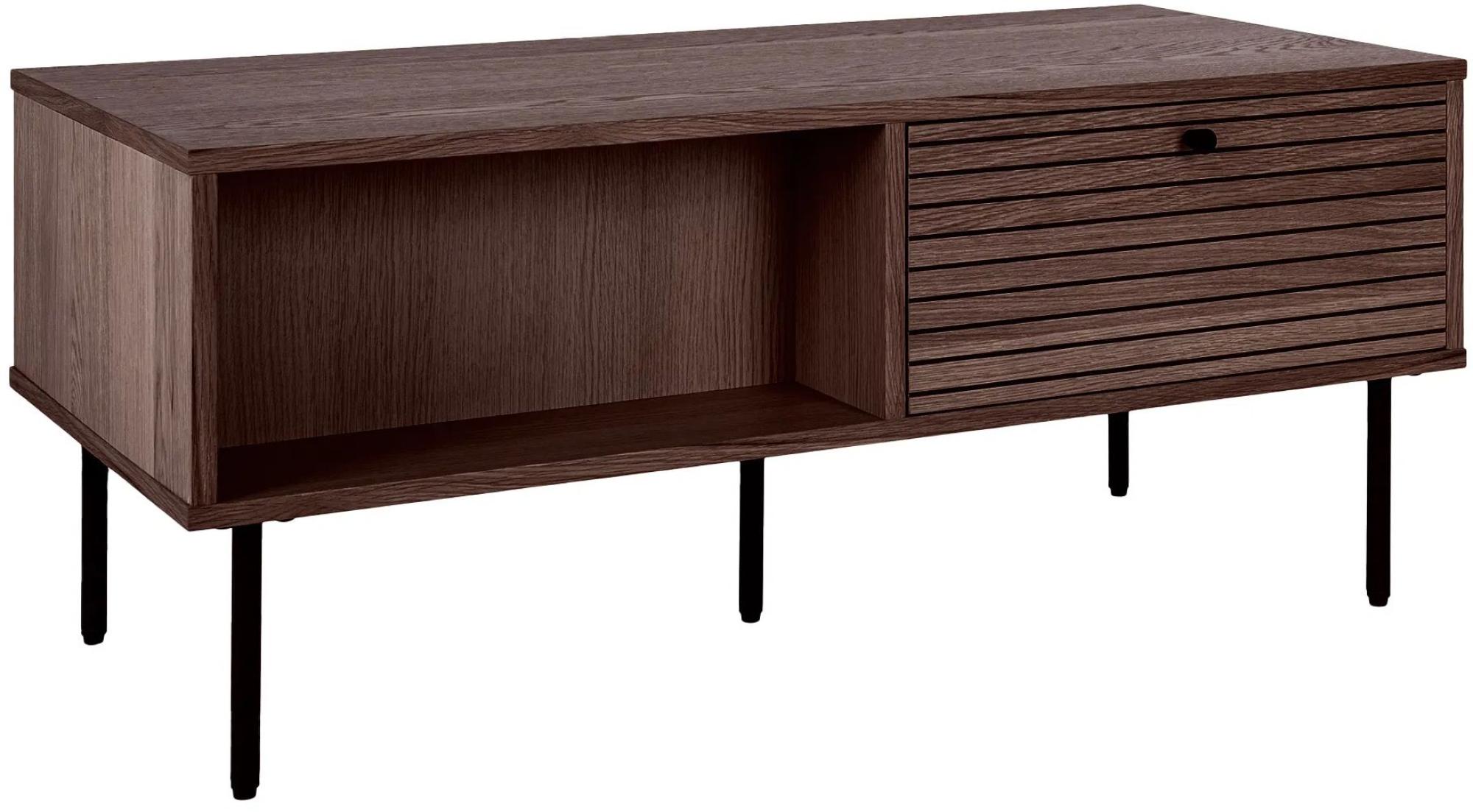 Product photograph of Kyoto Smoked Oak 1 Drawer Coffee Table from Choice Furniture Superstore.