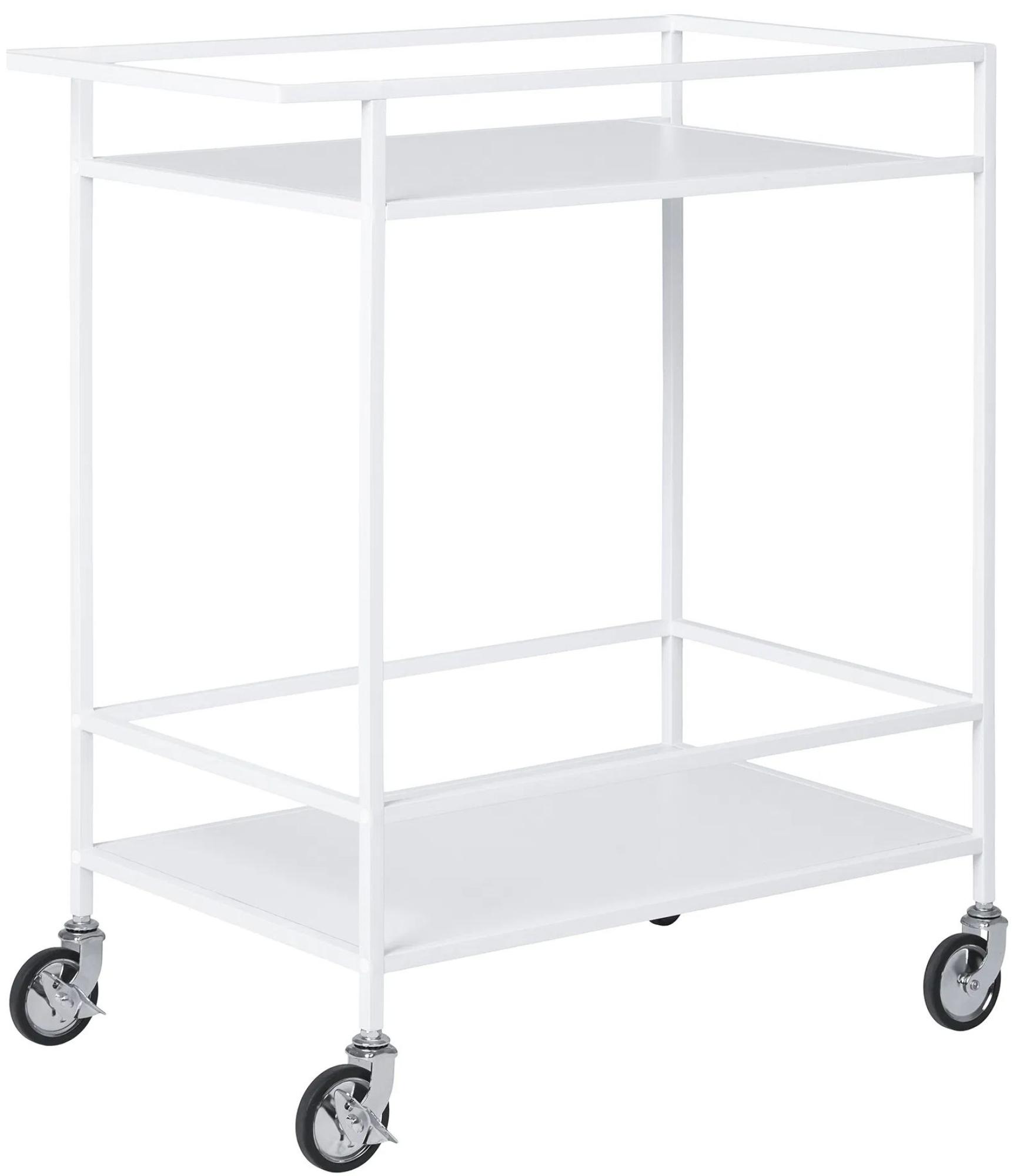 Product photograph of Tira White Bar Trolley from Choice Furniture Superstore.