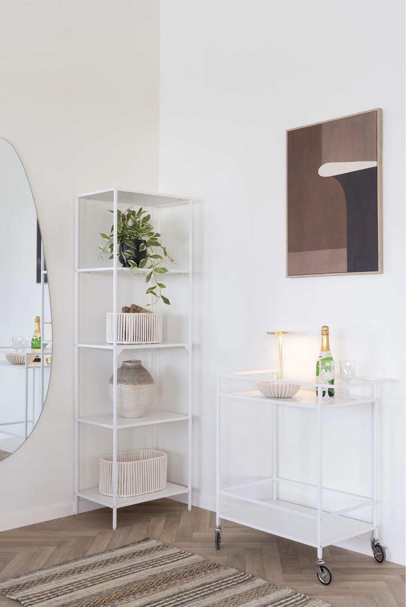 Product photograph of Tira White Bar Trolley from Choice Furniture Superstore.