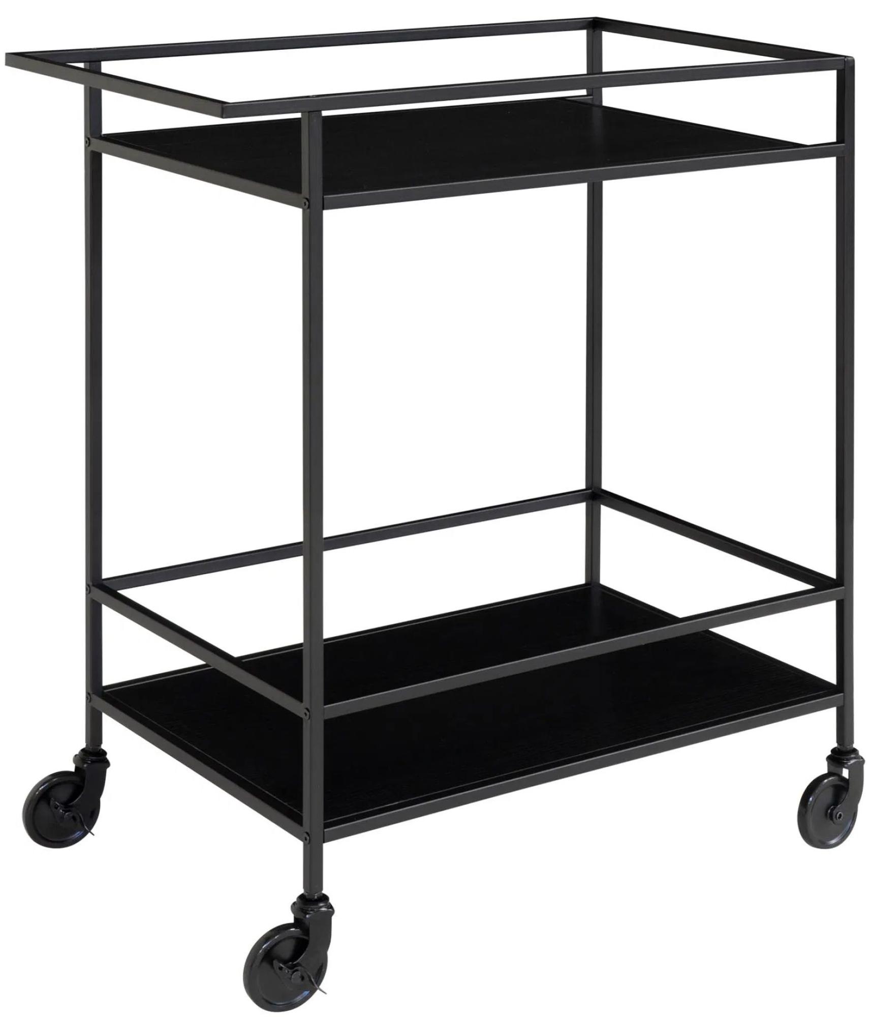 Product photograph of Tira Black Bar Trolley from Choice Furniture Superstore.
