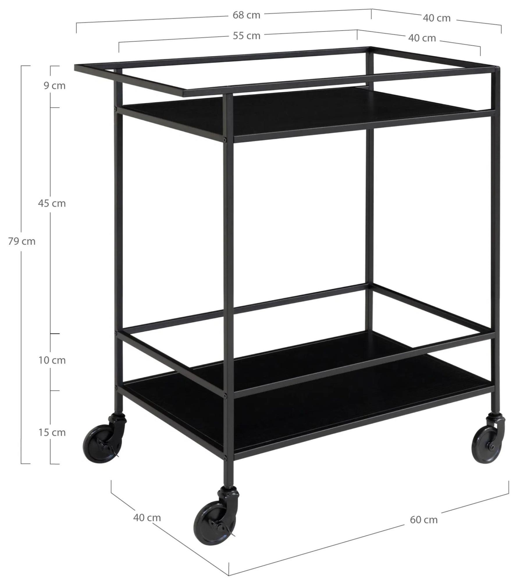 Product photograph of Tira Black Bar Trolley from Choice Furniture Superstore.