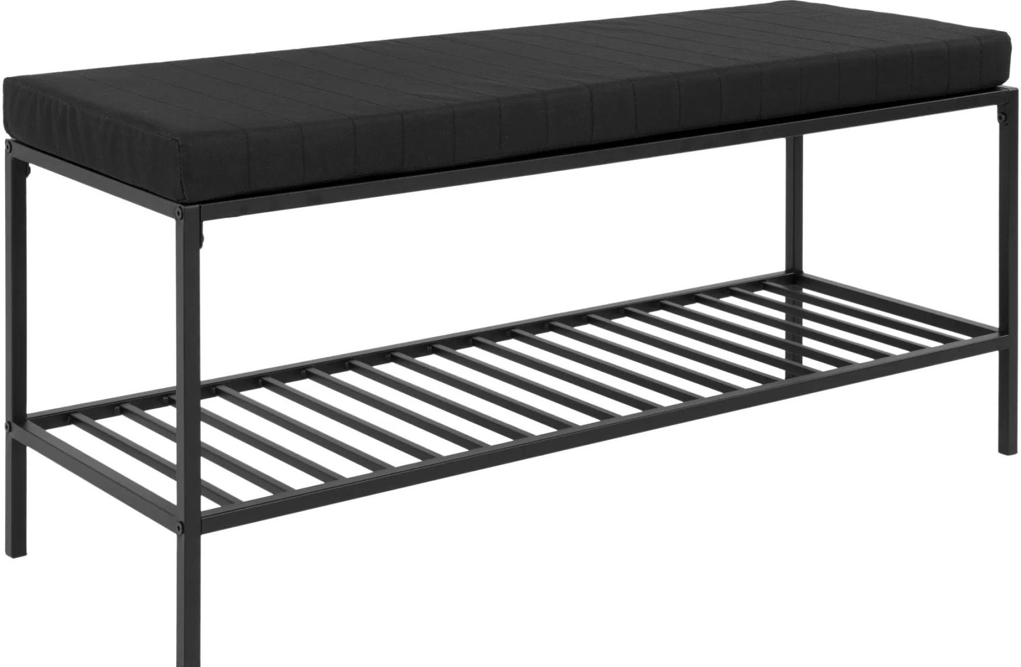 Product photograph of Tira Black Hall Bench from Choice Furniture Superstore.