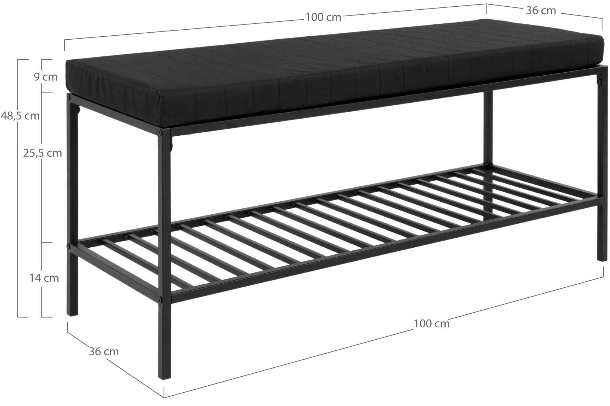 Product photograph of Tira Black Hall Bench from Choice Furniture Superstore.
