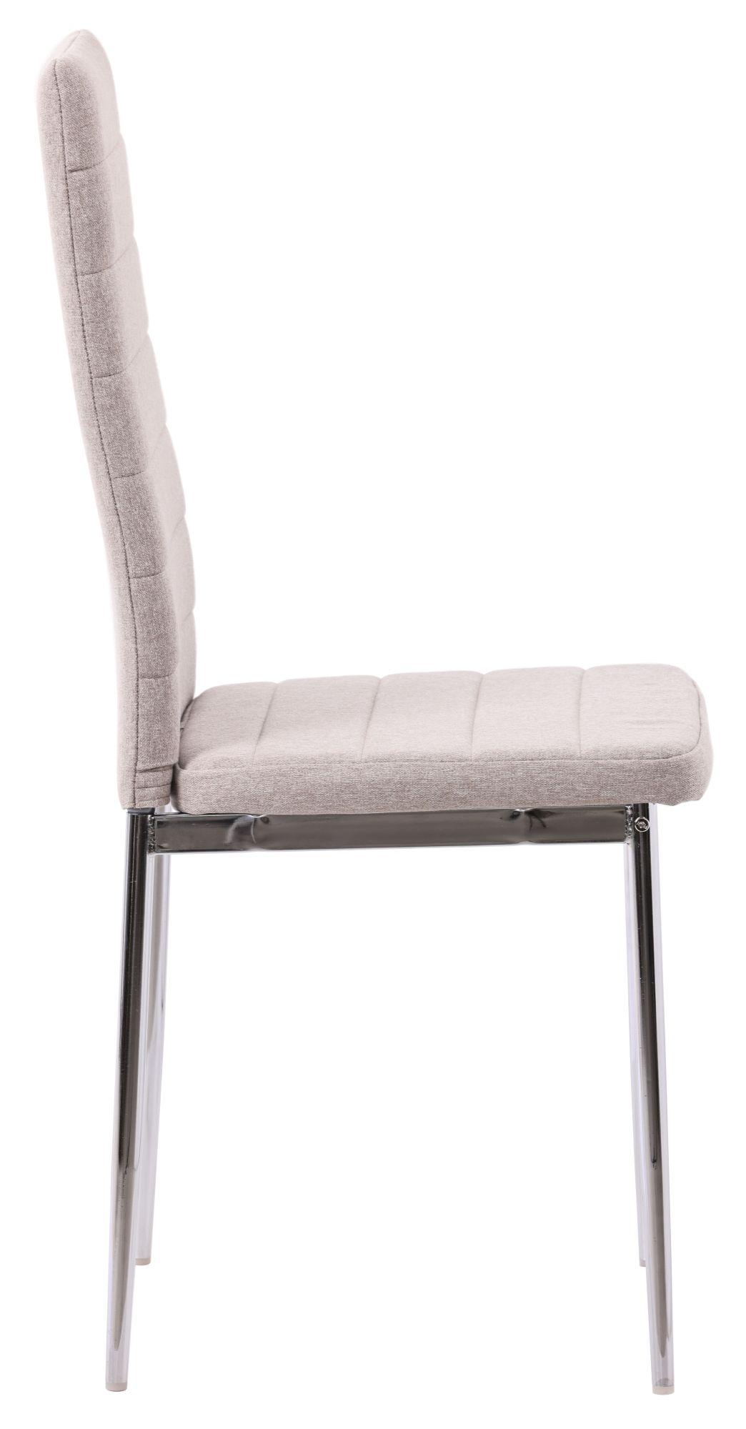 Product photograph of 10 X Lido Dining Chair In Sand Color Fabric With Chrome Legs from Choice Furniture Superstore.