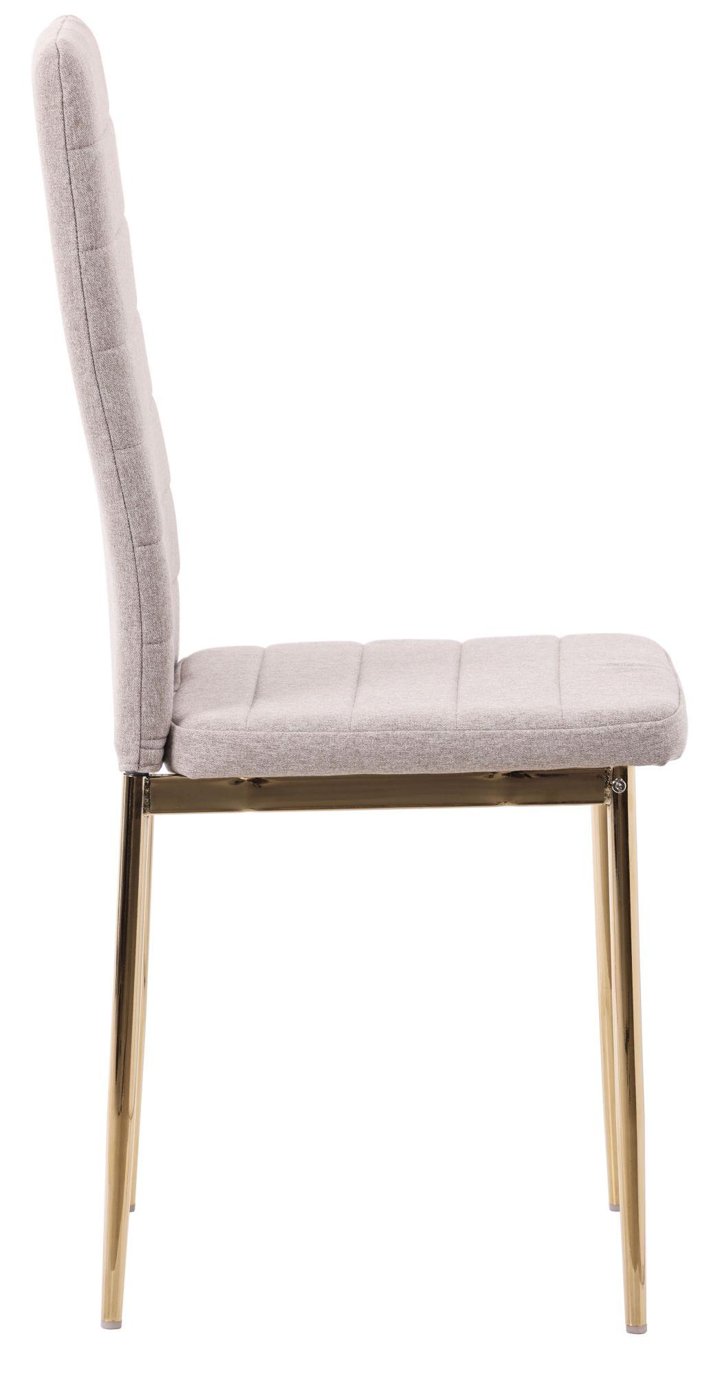 Product photograph of Set Of 4 Lido Dining Chair In Sand Color Fabric With Gold Legs from Choice Furniture Superstore.