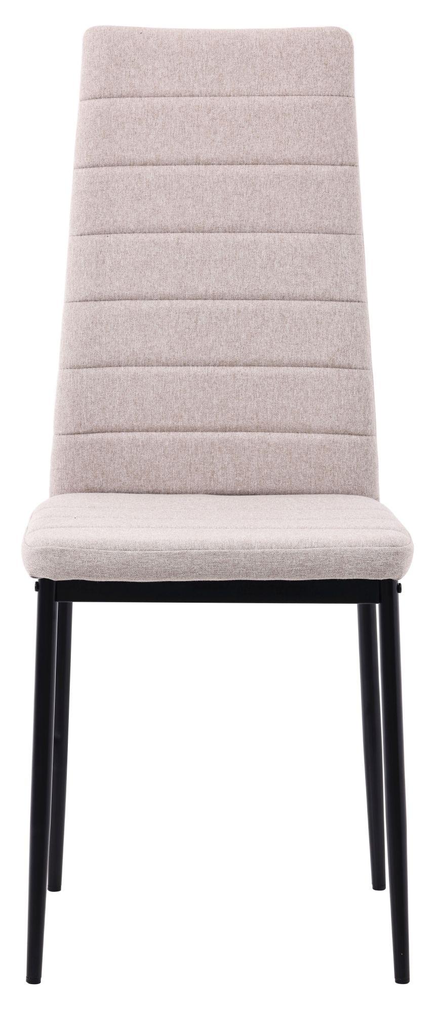 Product photograph of Set Of 4 Lido Dining Chair In Sand Color Fabric With Black Legs from Choice Furniture Superstore.