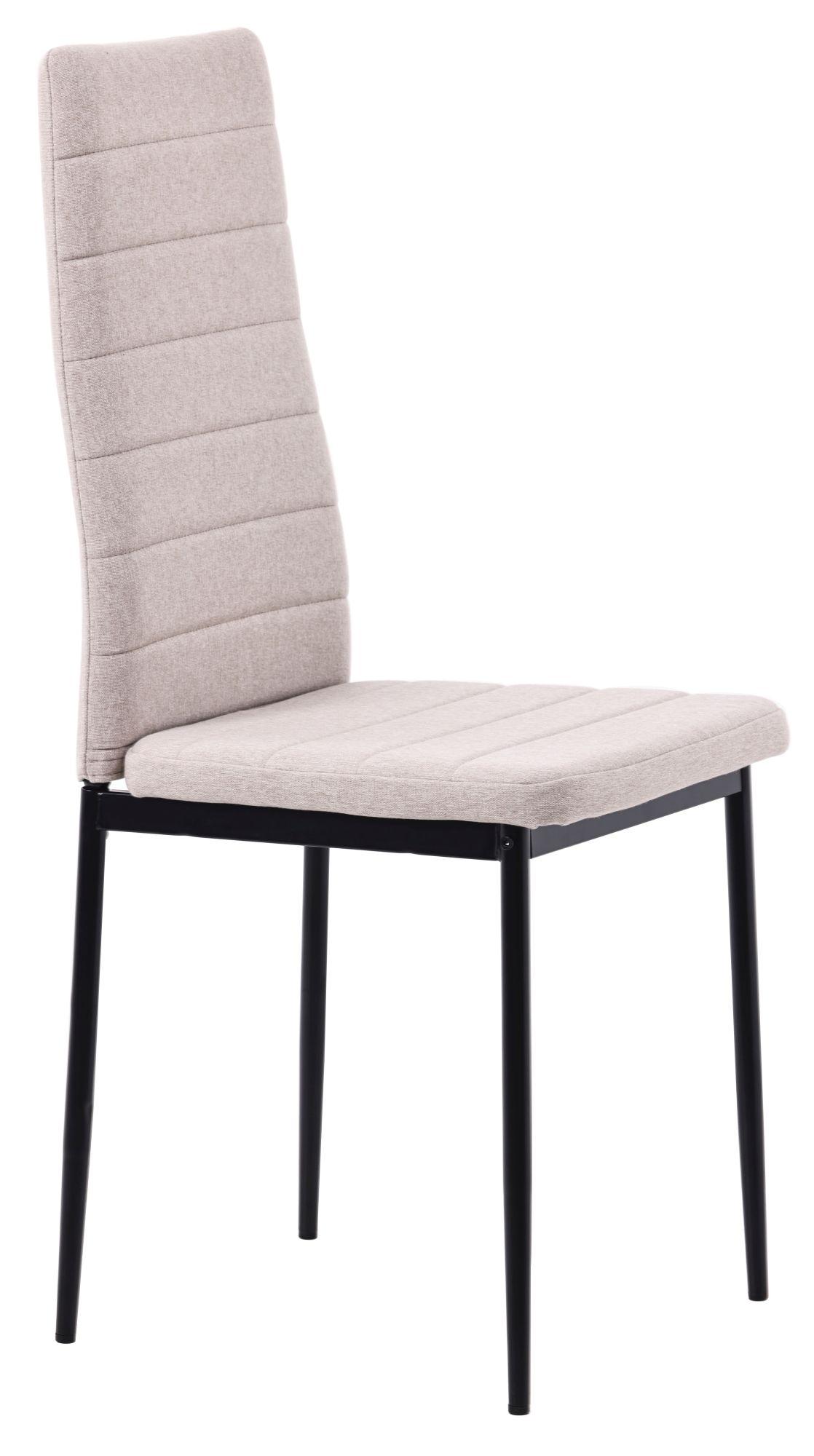 Product photograph of Set Of 4 Lido Dining Chair In Sand Color Fabric With Black Legs from Choice Furniture Superstore.