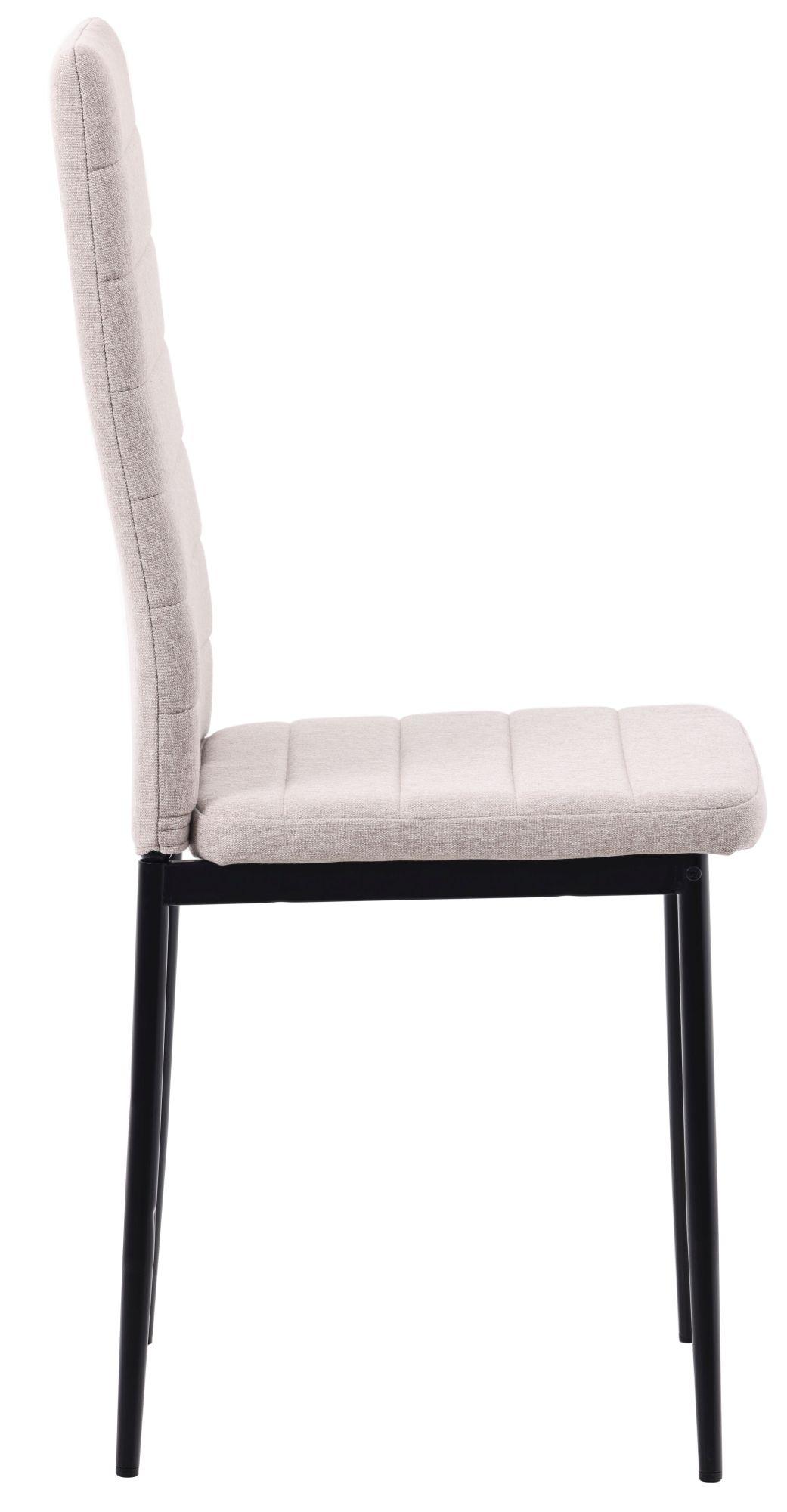 Product photograph of Set Of 4 Lido Dining Chair In Sand Color Fabric With Black Legs from Choice Furniture Superstore.