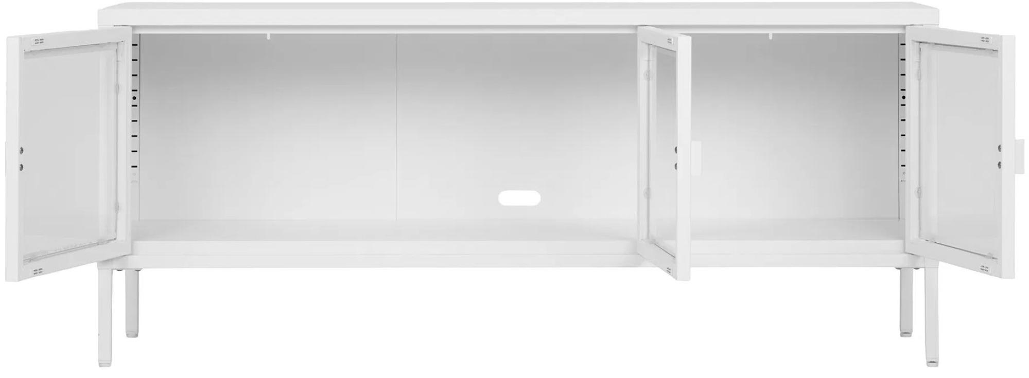 Product photograph of Nondalton White 3 Door Tv Unit from Choice Furniture Superstore.