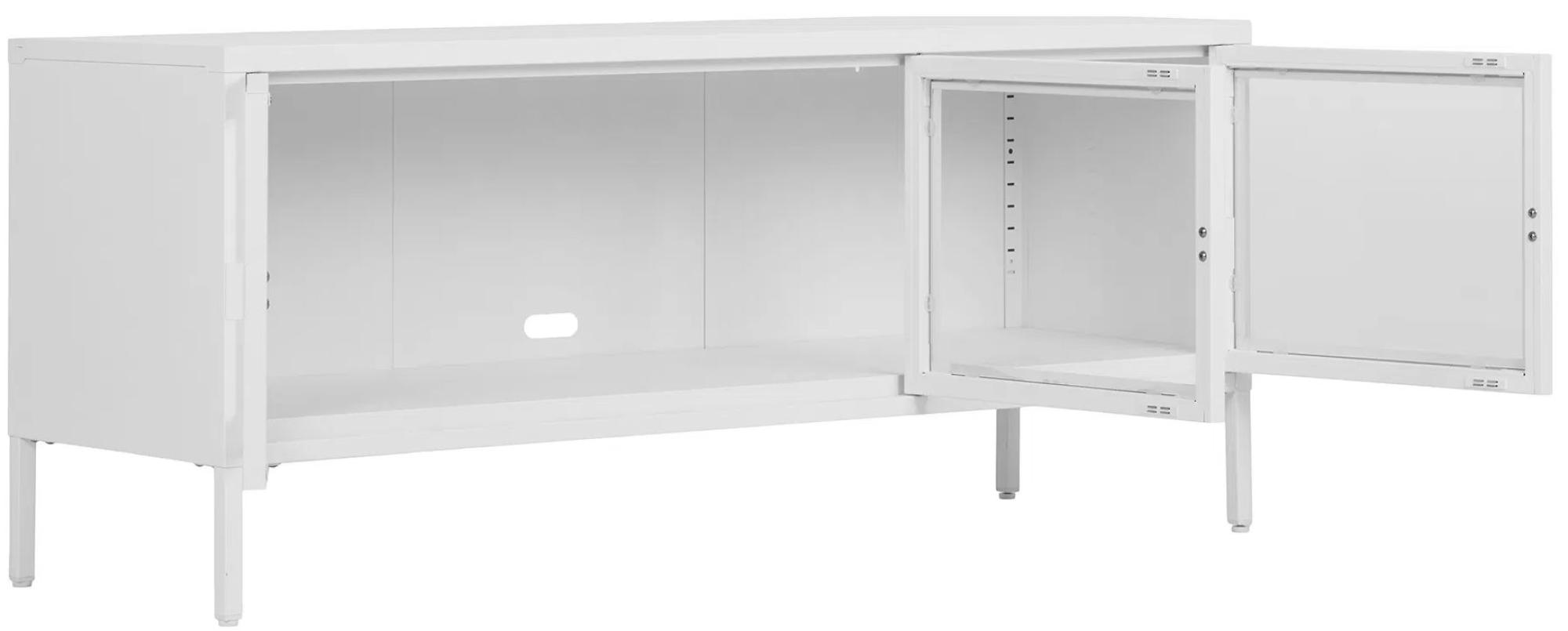 Product photograph of Nondalton White 3 Door Tv Unit from Choice Furniture Superstore.