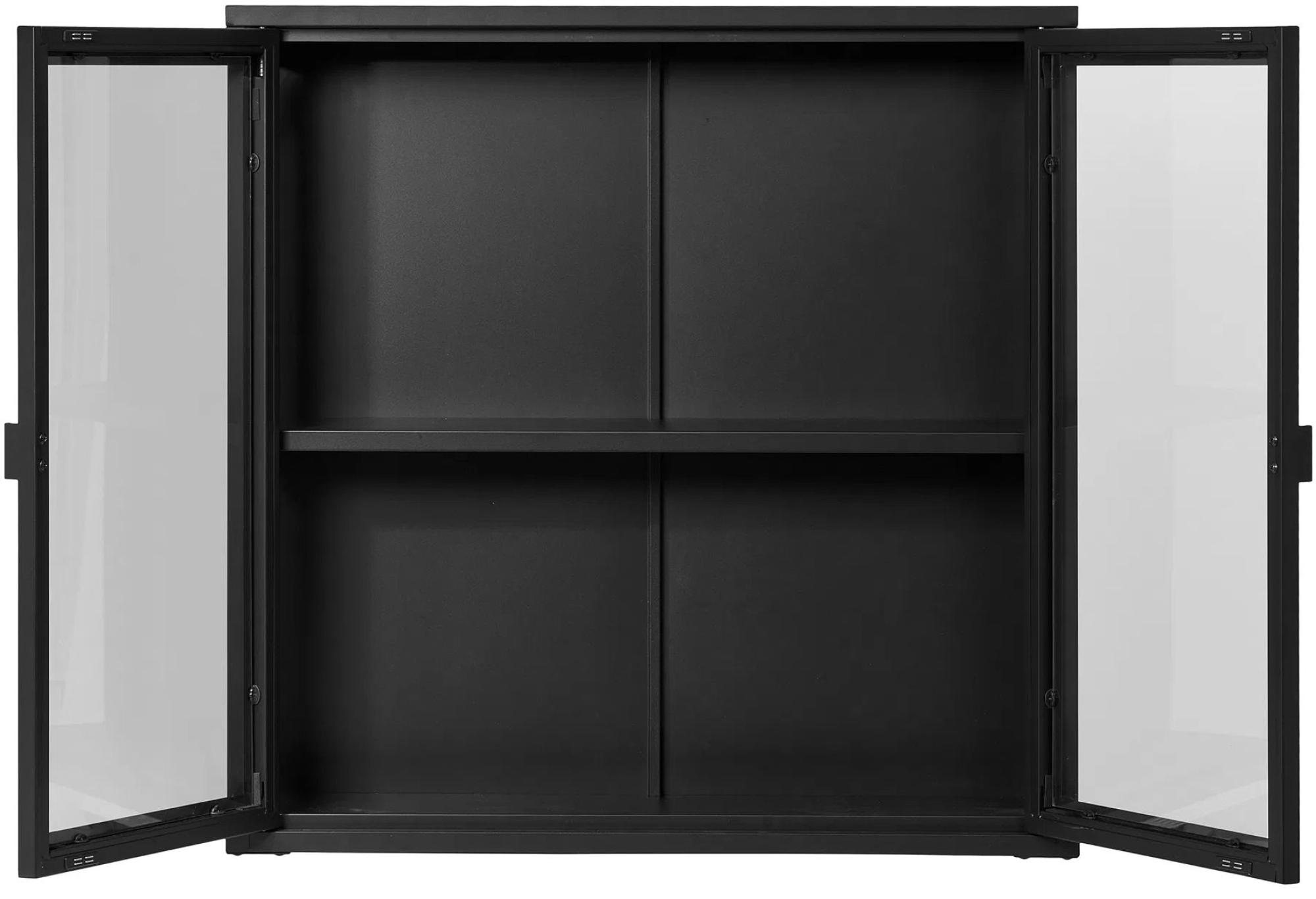 Product photograph of Nondalton Black Hanging Display Cabinet from Choice Furniture Superstore.