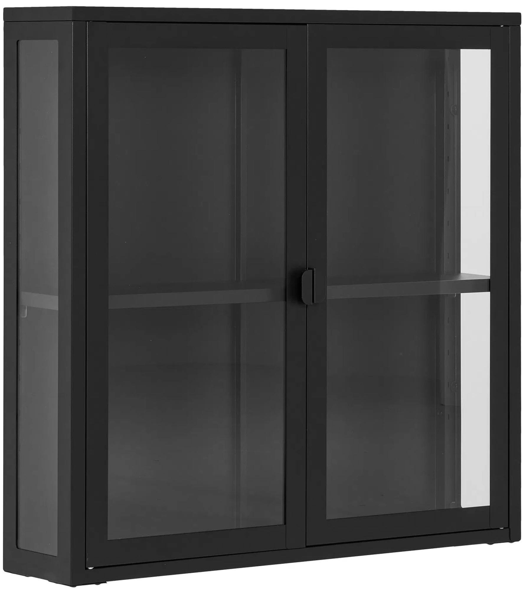 Product photograph of Nondalton Black Hanging Display Cabinet from Choice Furniture Superstore.