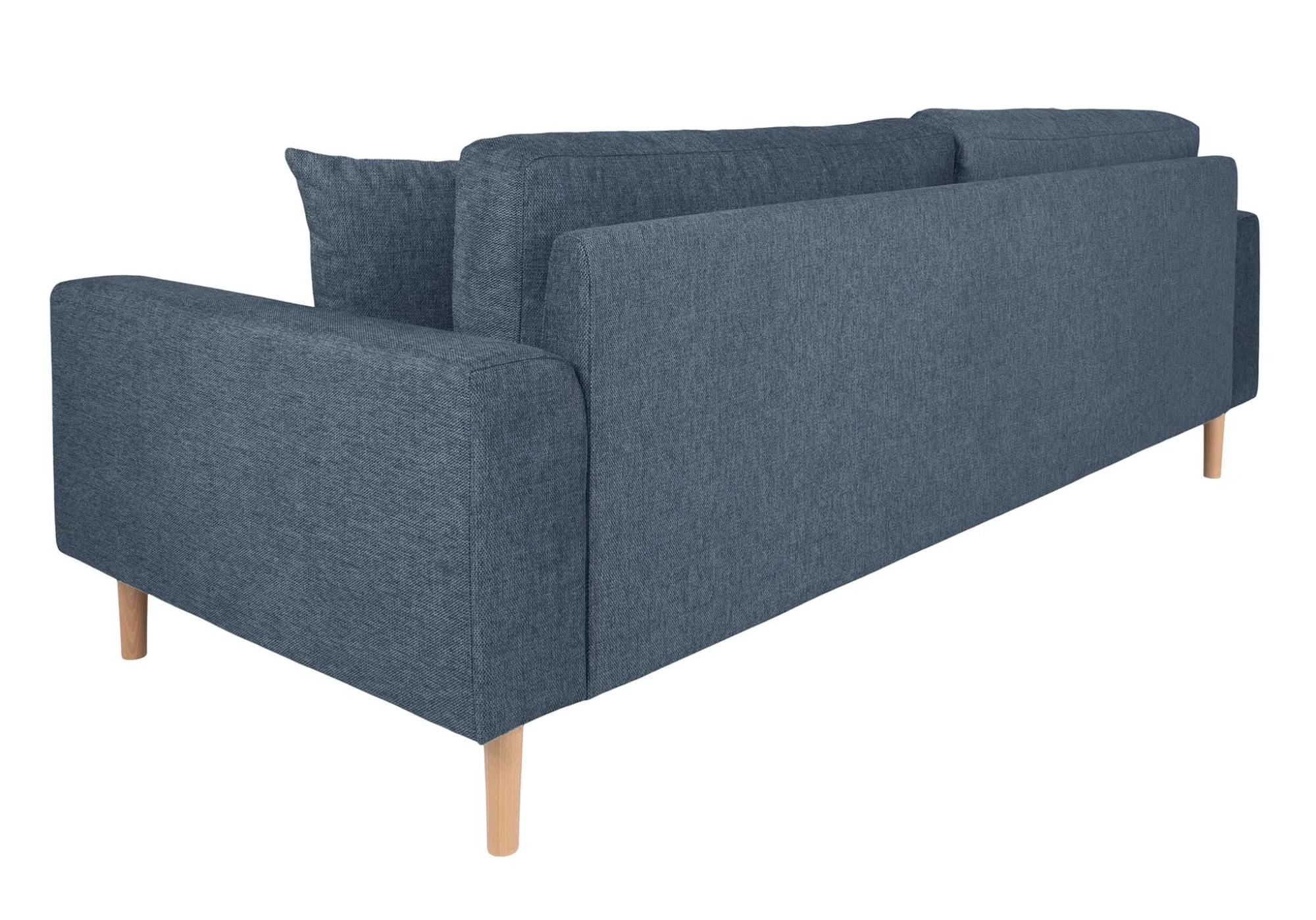 Product photograph of Datto Dark Blue Fabric 3 Seater Sofa from Choice Furniture Superstore.