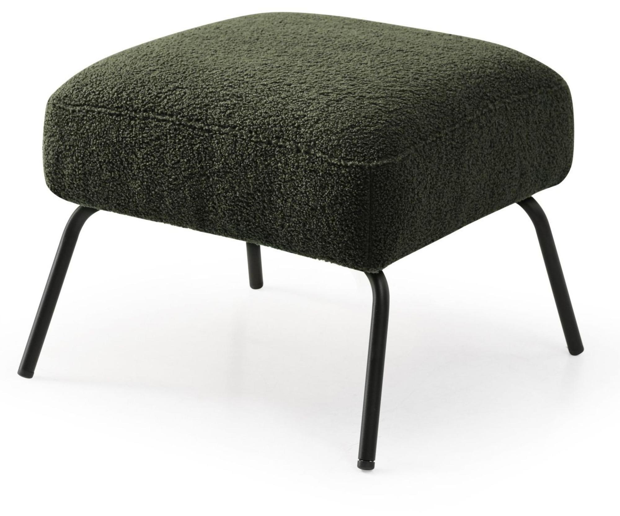 Product photograph of Zane Hermes Olive Teddy Fabric Accent Chair With Footstool from Choice Furniture Superstore.