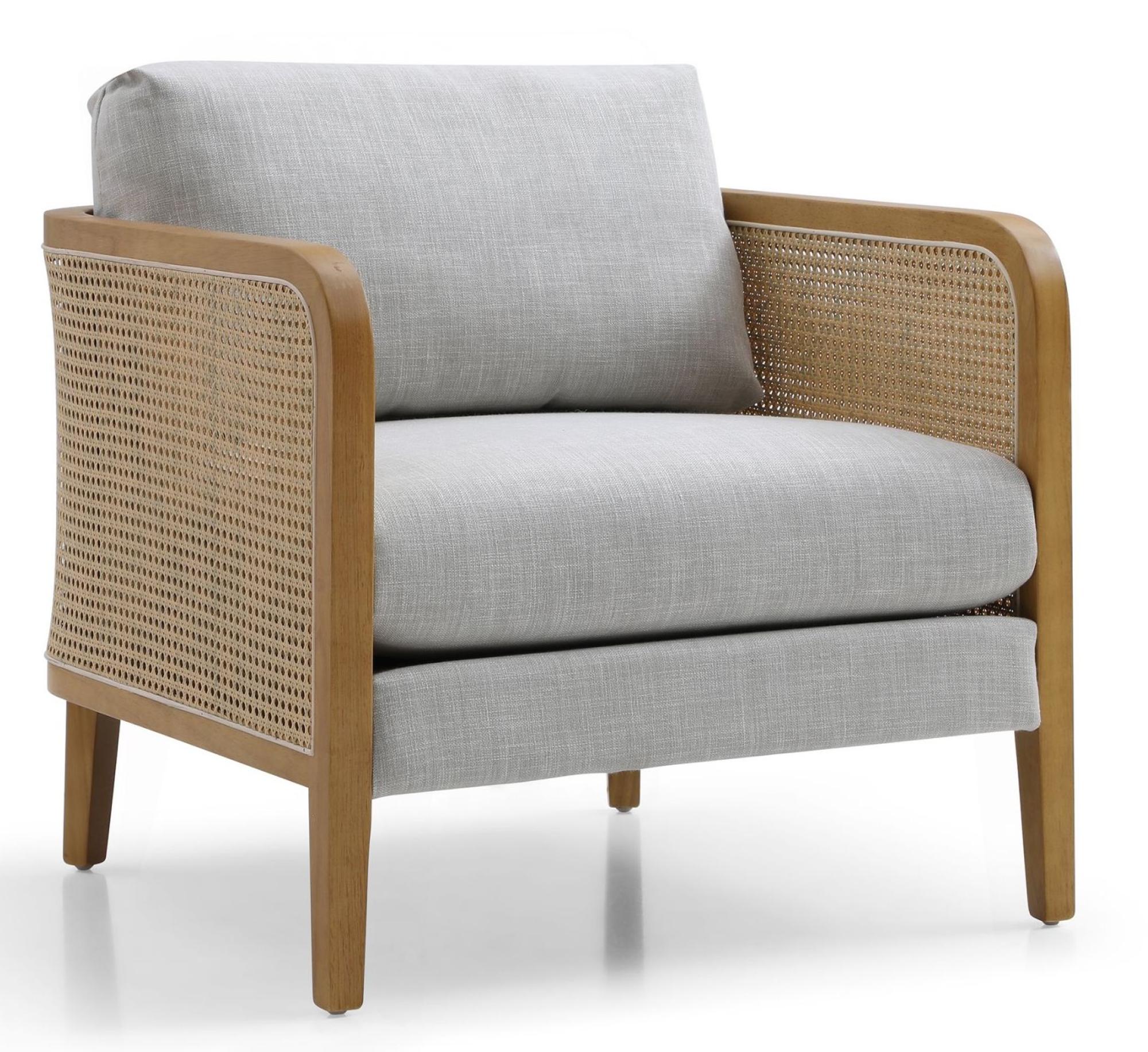 Product photograph of Mabel Antheia Textured Linen Grey Fabric Armchair from Choice Furniture Superstore.