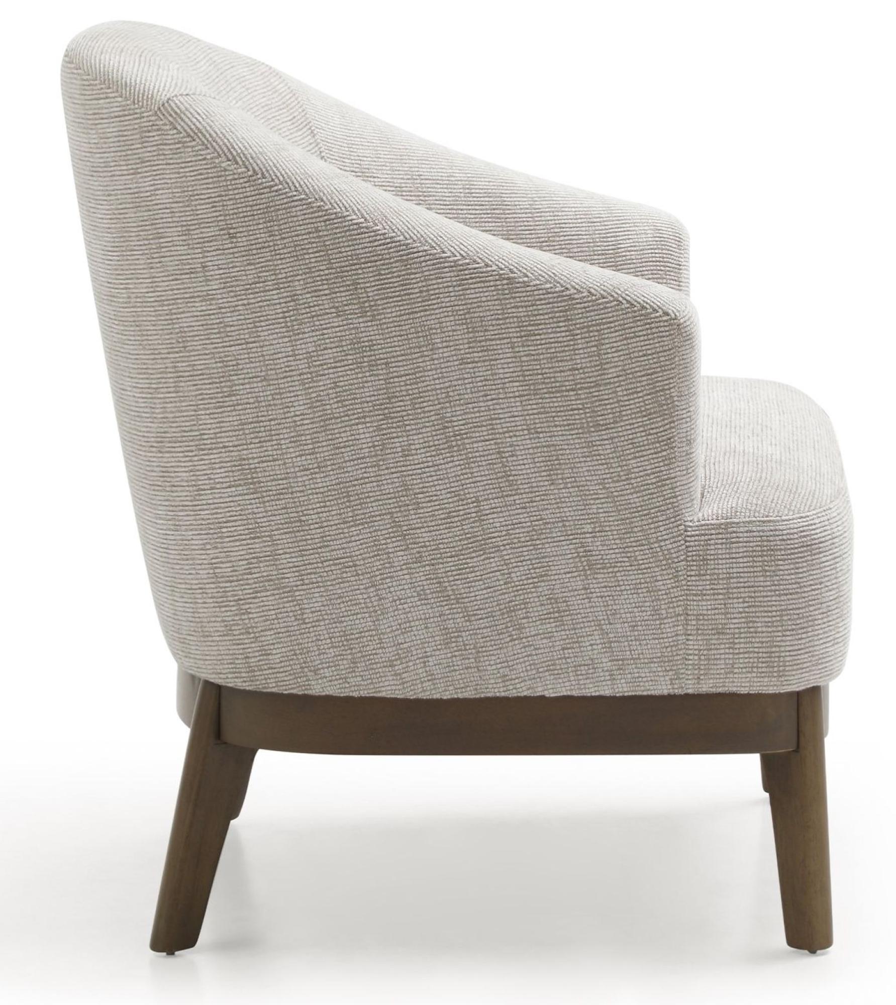 Product photograph of Ella Leto Woven Chenille Natural Fabric Tub Chair from Choice Furniture Superstore.