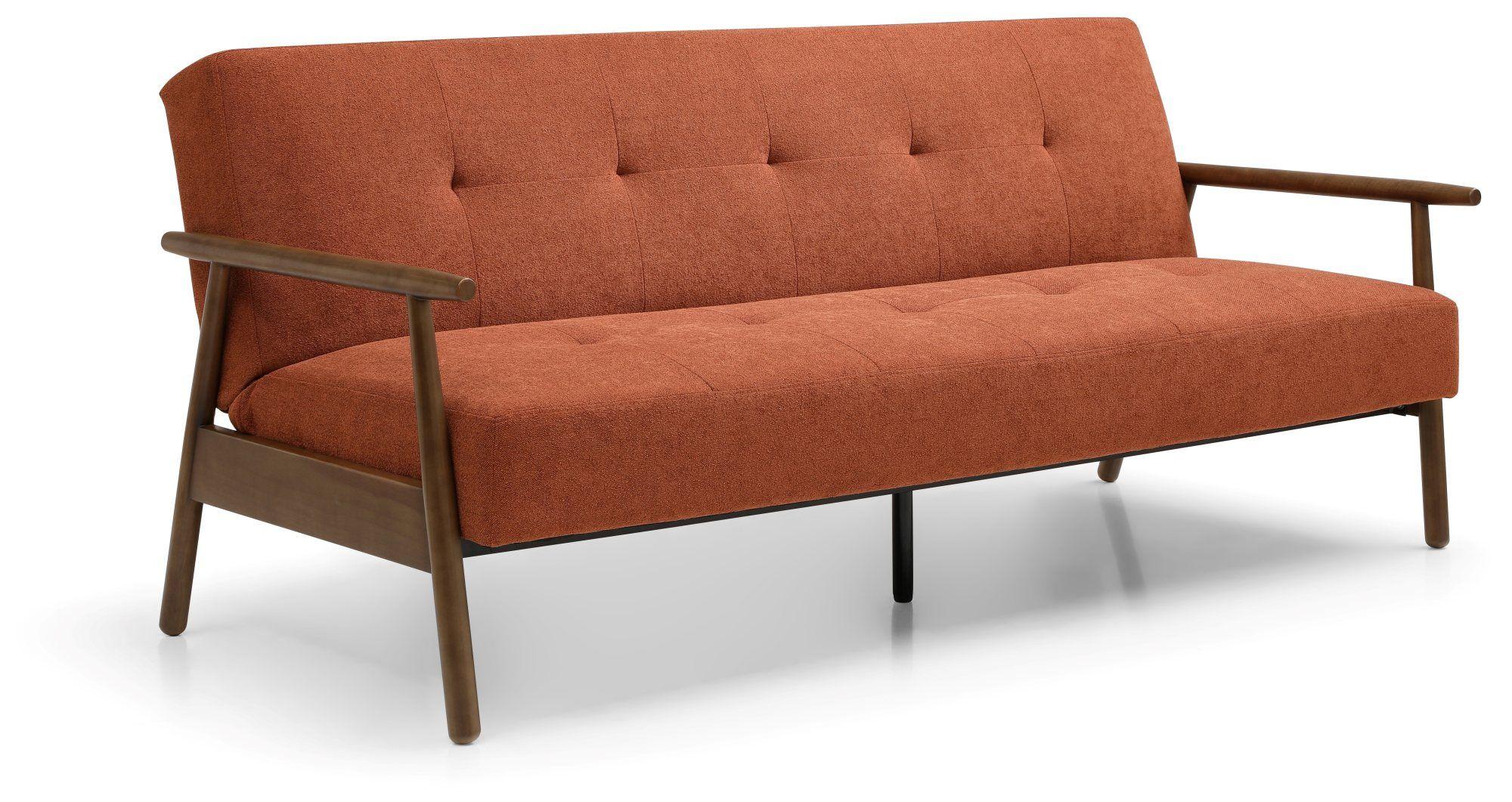 Product photograph of Berkeley Burnt Orange Fabric Sofa Bed from Choice Furniture Superstore.