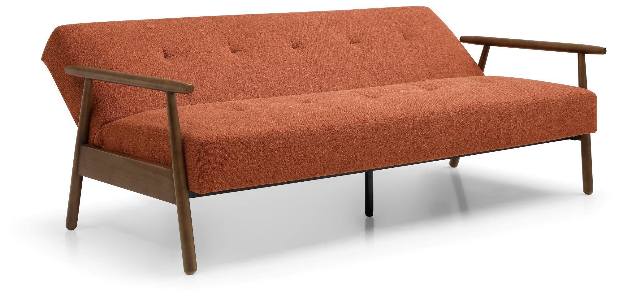 Product photograph of Berkeley Burnt Orange Fabric Sofa Bed from Choice Furniture Superstore.