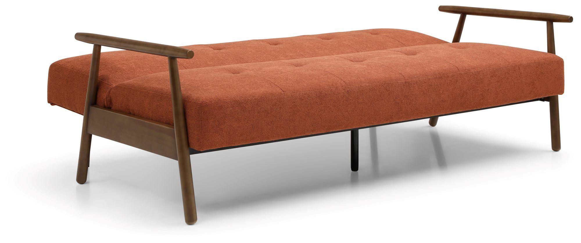 Product photograph of Berkeley Burnt Orange Fabric Sofa Bed from Choice Furniture Superstore.