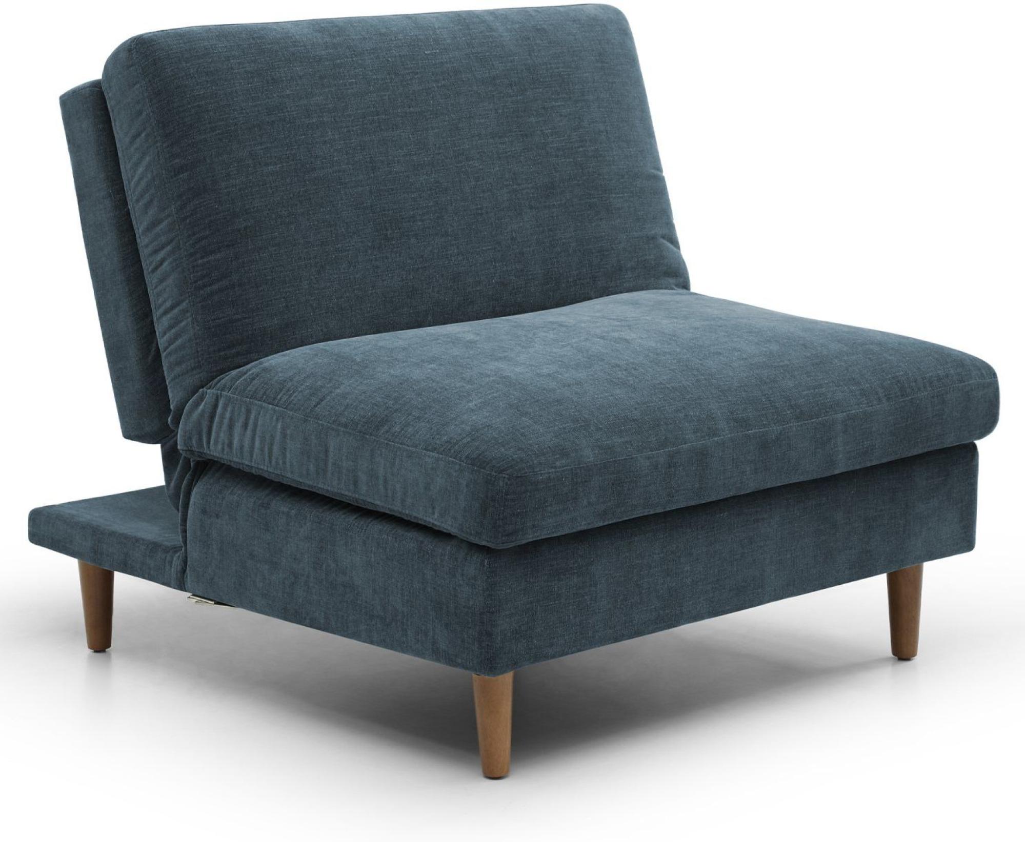 Product photograph of Scott Eryx Chenille Navy Blue Fabric Click Clack Chair from Choice Furniture Superstore.