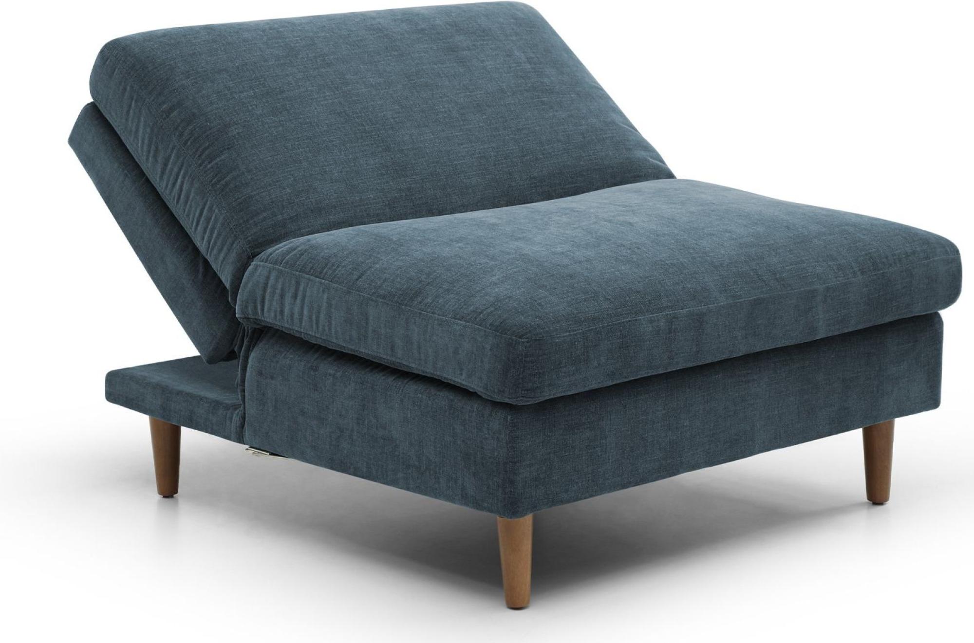 Product photograph of Scott Eryx Chenille Navy Blue Fabric Click Clack Chair from Choice Furniture Superstore.