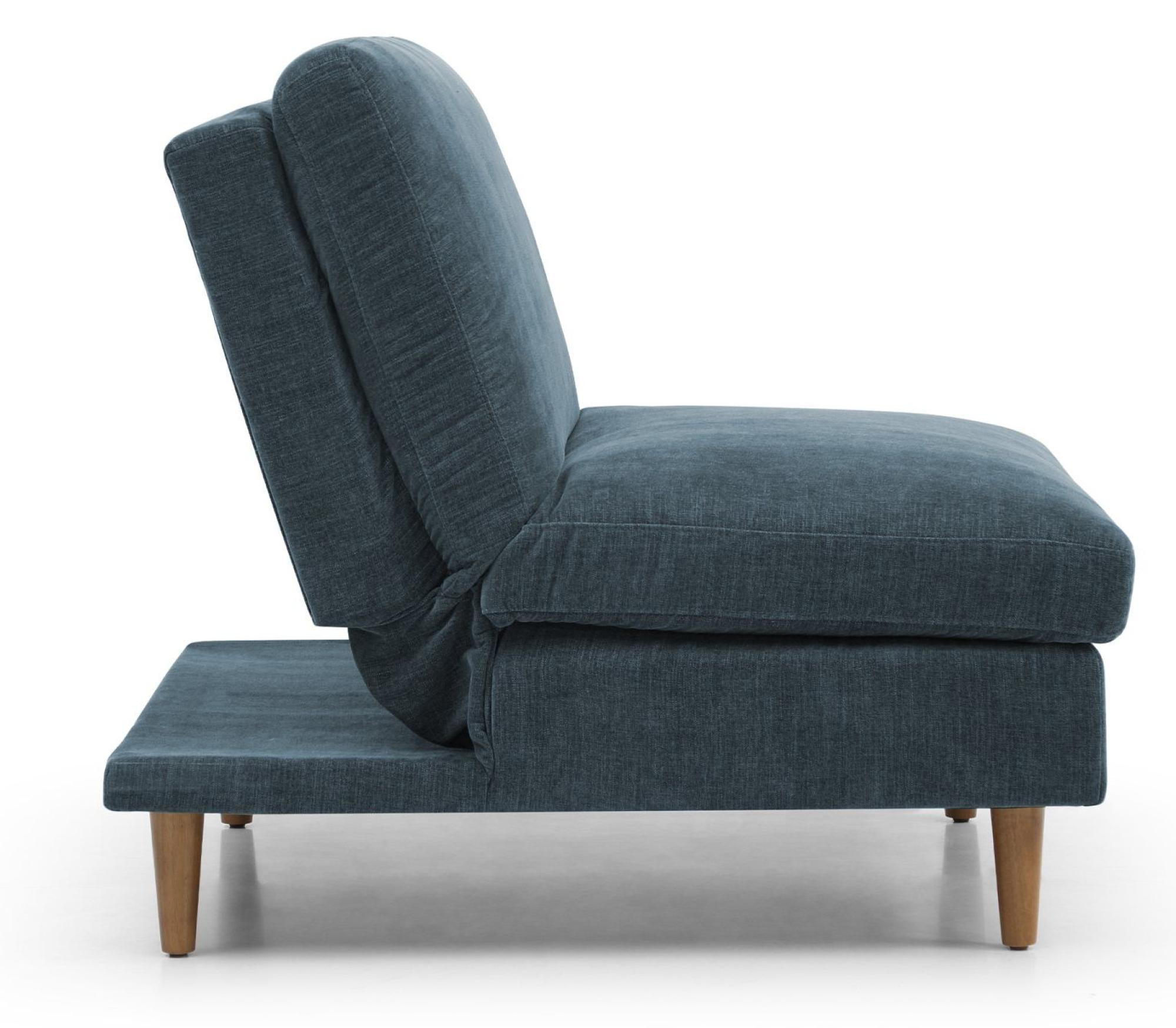 Product photograph of Scott Eryx Chenille Navy Blue Fabric Click Clack Chair from Choice Furniture Superstore.