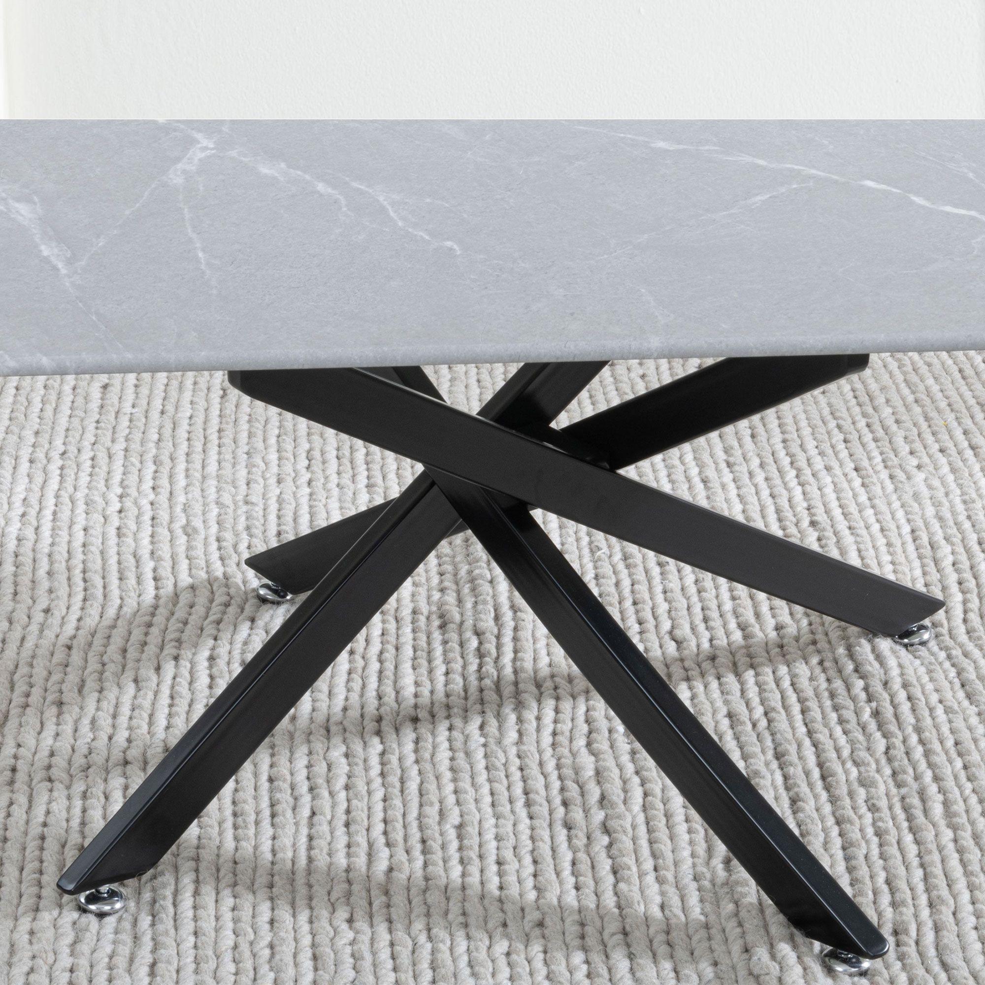 Product photograph of Chopstick Grey Glass Coffee Table With Black Metal Chopstick Legs from Choice Furniture Superstore.