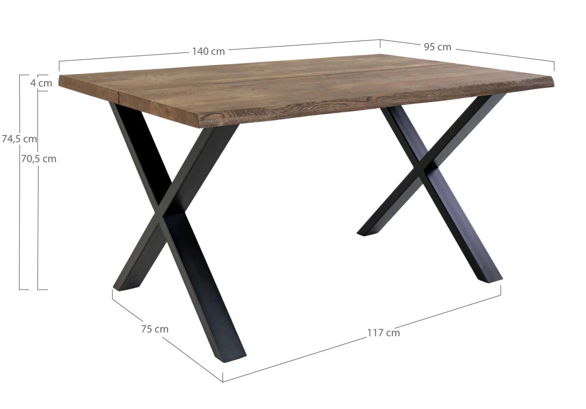 Product photograph of Horsham 140cm Smoked Oiled Oak Dining Table from Choice Furniture Superstore.