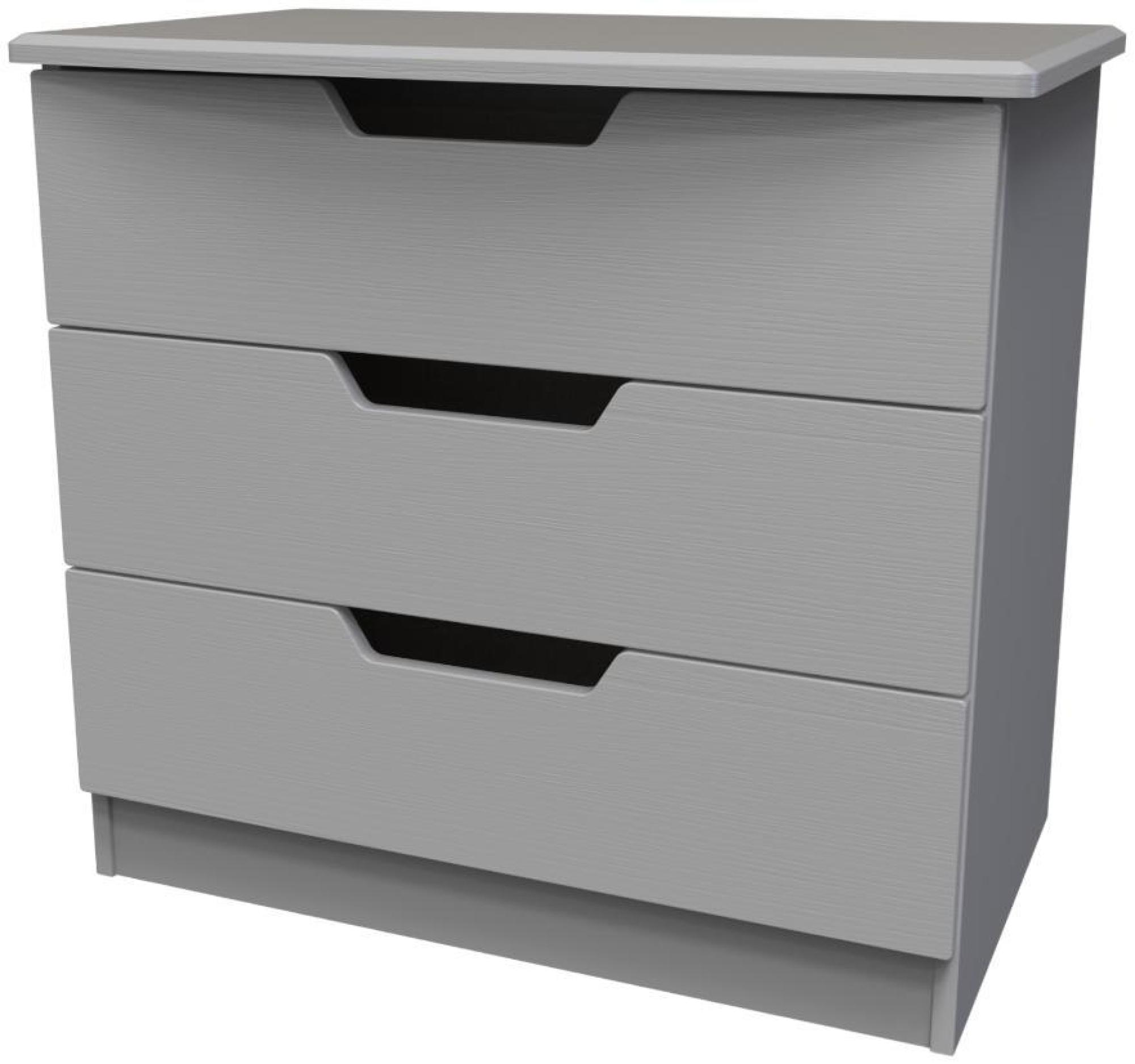 Product photograph of Bella Grey Ash 3 Drawer Small Chest from Choice Furniture Superstore.