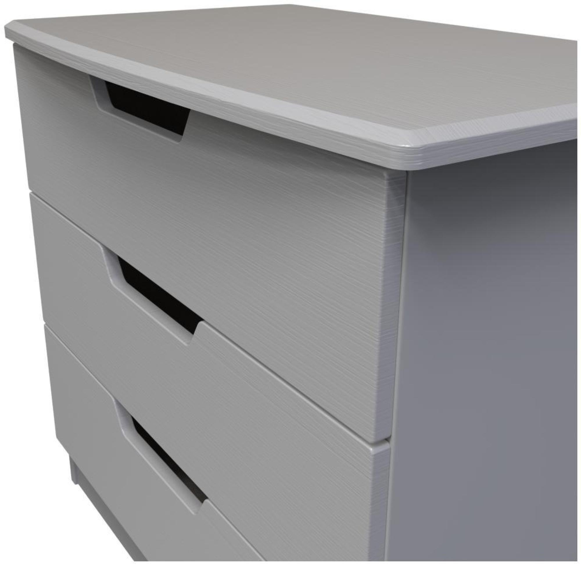 Product photograph of Bella Grey Ash 3 Drawer Small Chest from Choice Furniture Superstore.