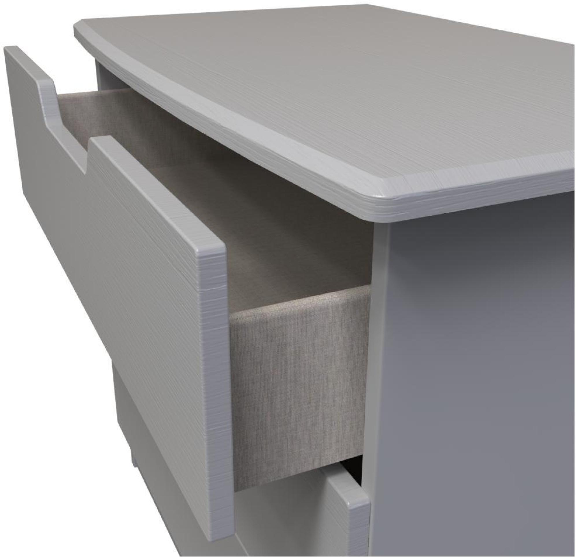 Product photograph of Bella Grey Ash 3 Drawer Small Chest from Choice Furniture Superstore.