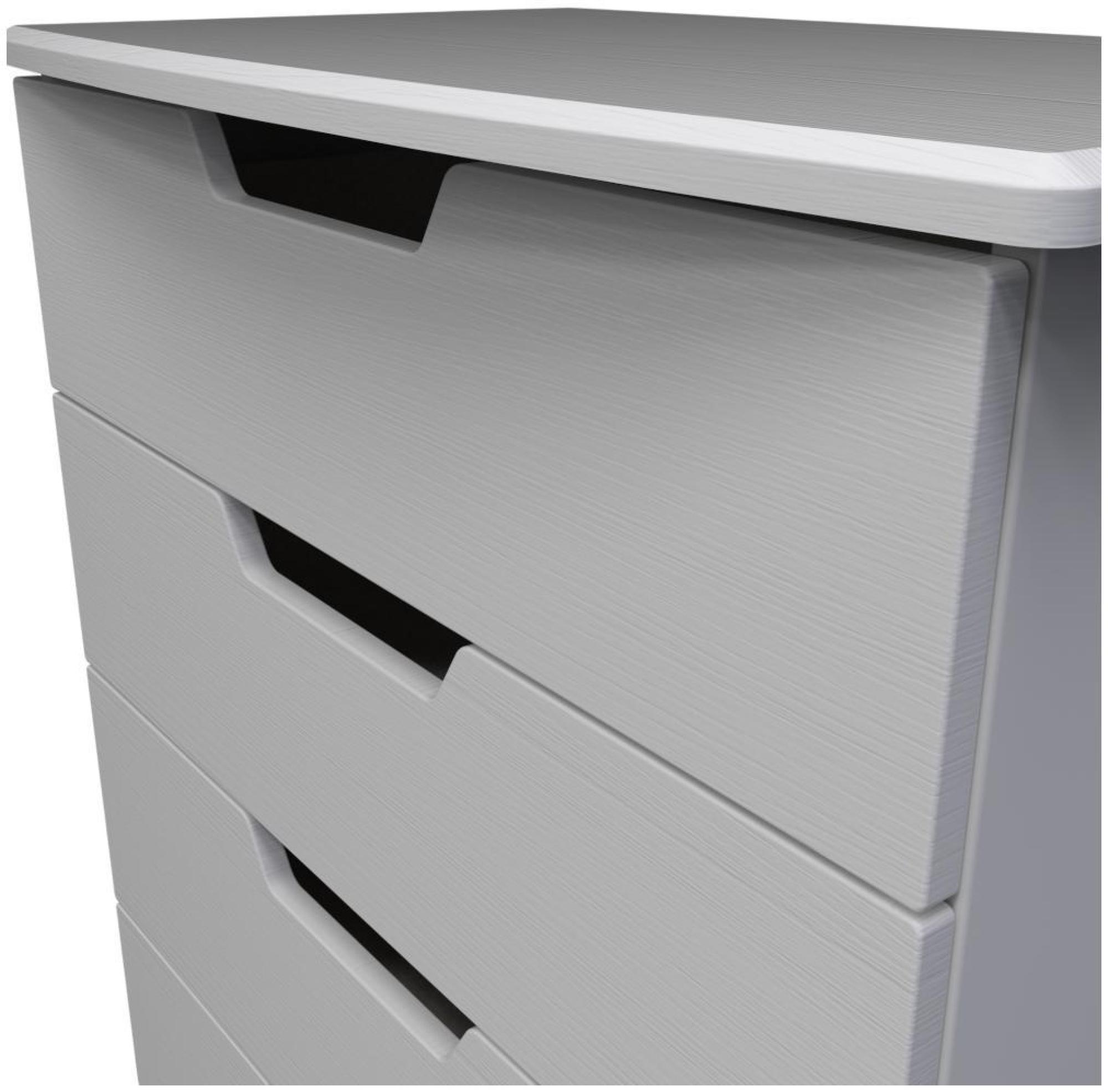 Product photograph of Bella Grey Ash 4 Drawer Chest from Choice Furniture Superstore.