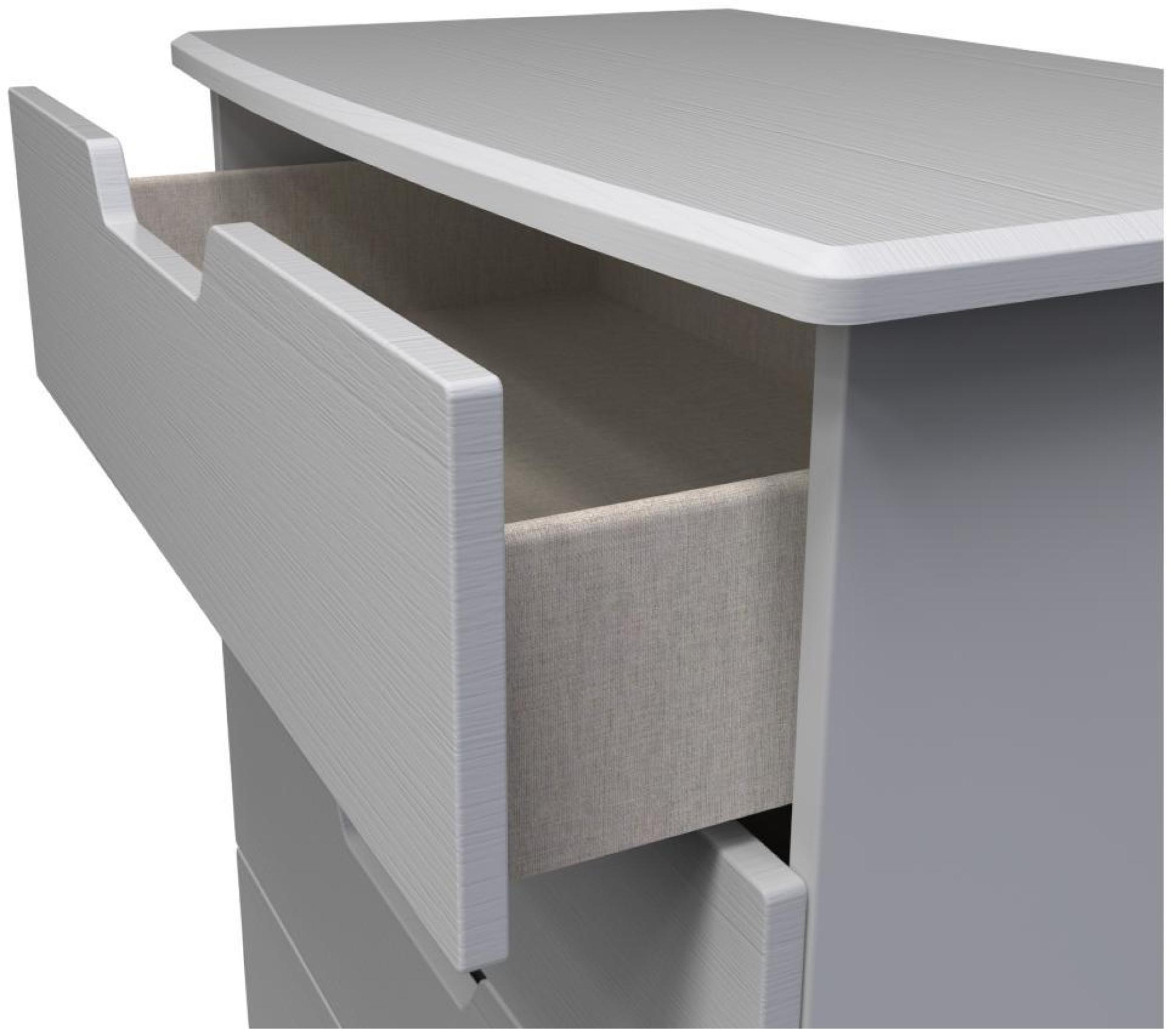Product photograph of Bella Grey Ash 4 Drawer Chest from Choice Furniture Superstore.