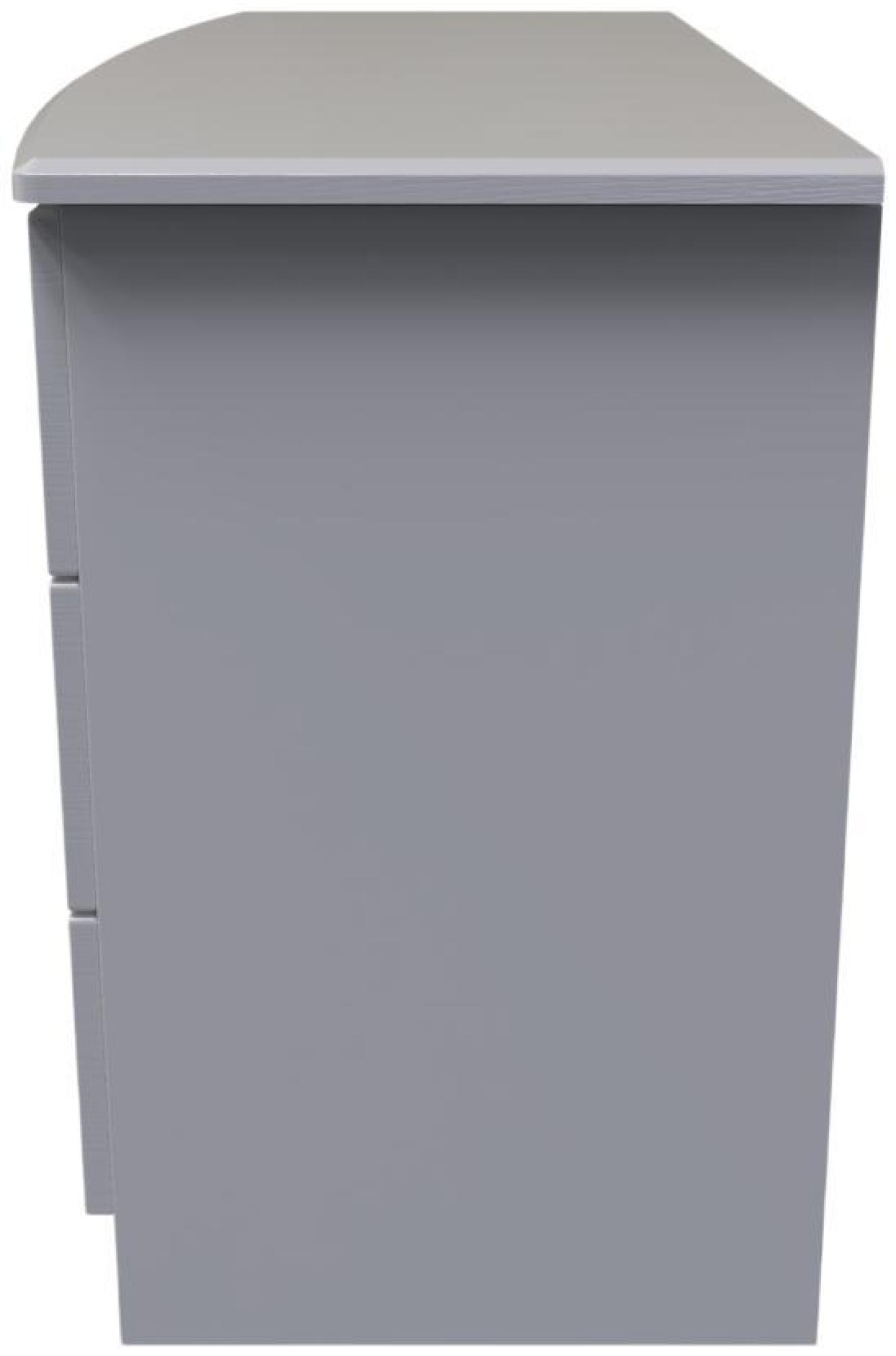 Product photograph of Bella Grey Ash 6 Drawer Midi Dresser from Choice Furniture Superstore.