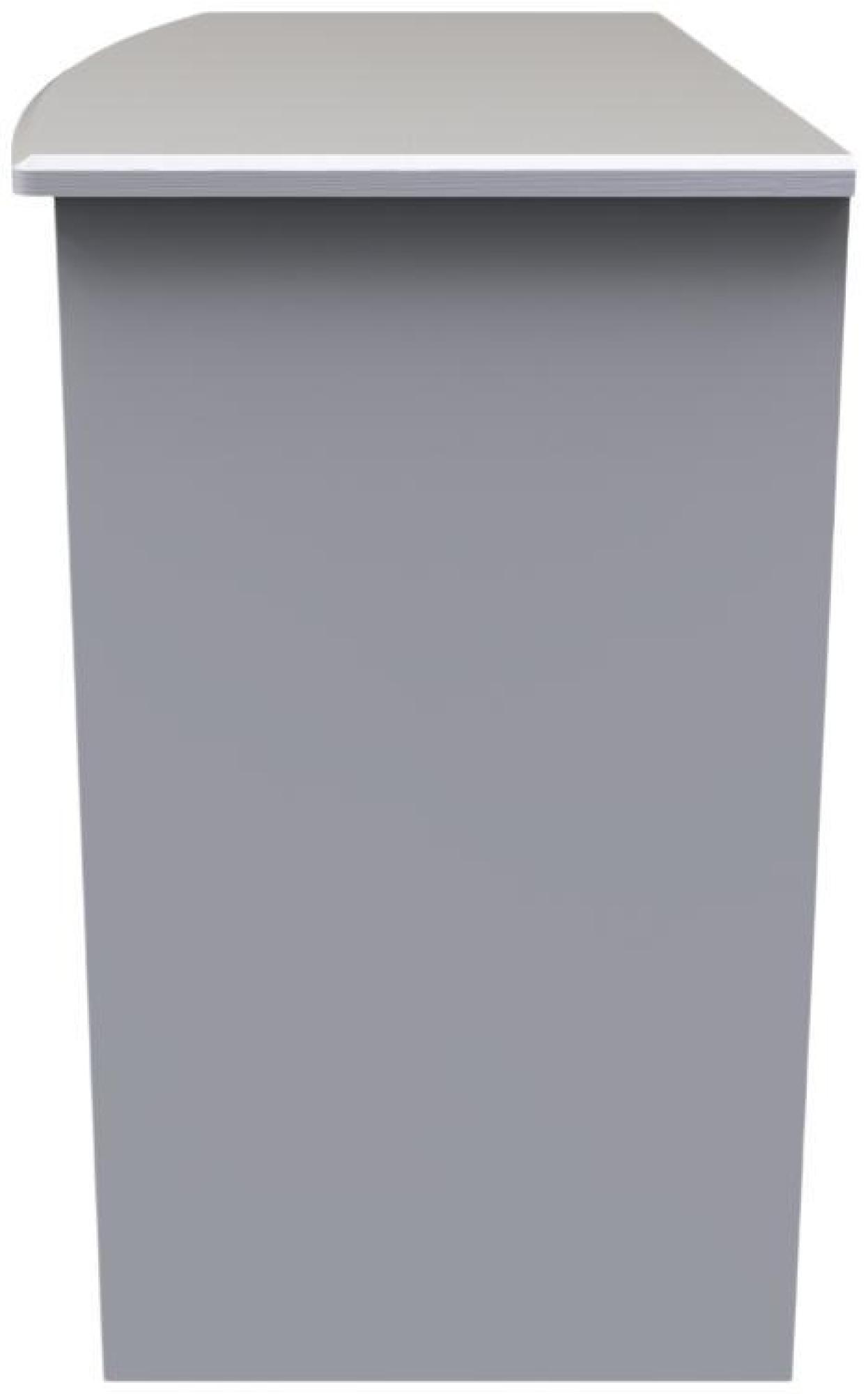 Product photograph of Bella Grey Ash 3 Drawer Desk from Choice Furniture Superstore.