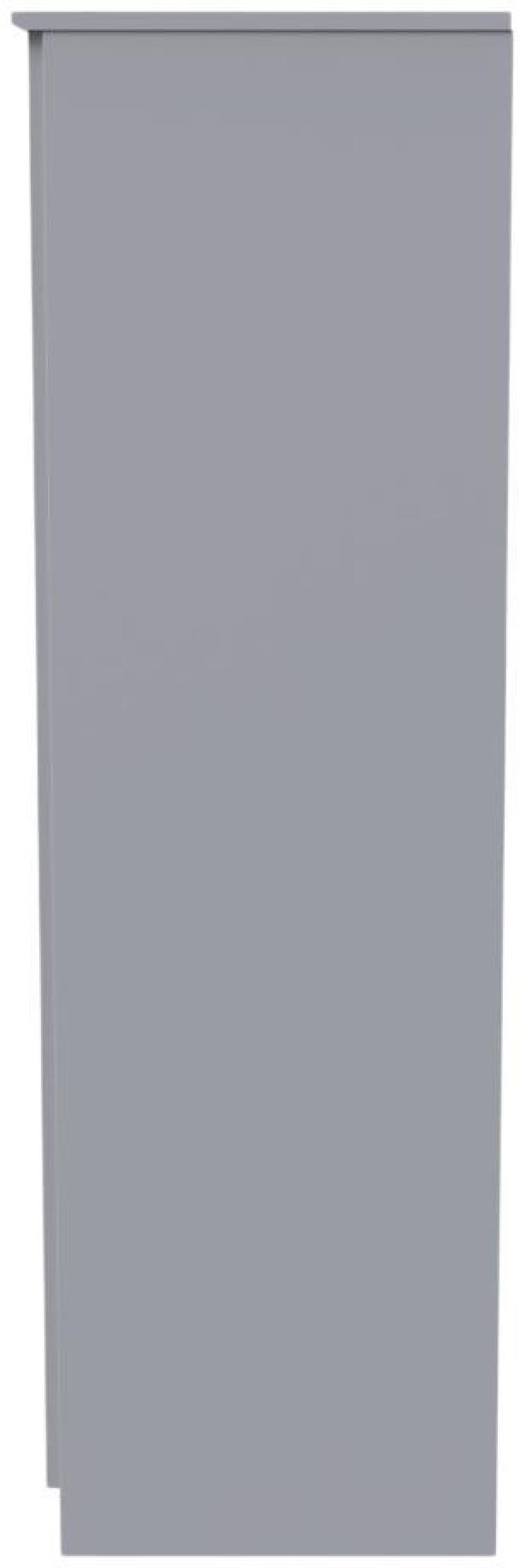 Product photograph of Bella Grey Ash 2 Door Plain Tall Wardrobe from Choice Furniture Superstore.