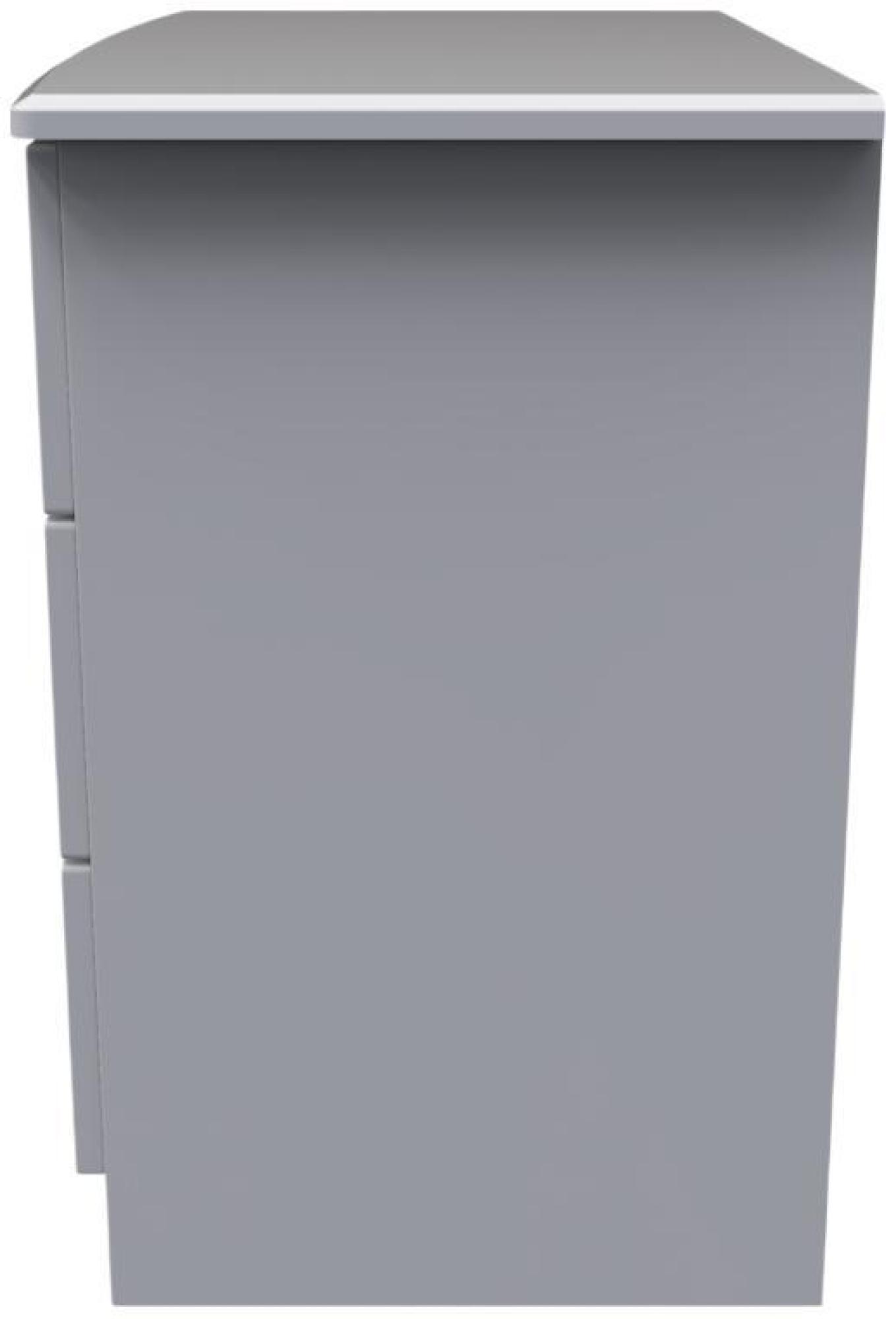 Product photograph of Bella Grey 3 Drawer Small Chest from Choice Furniture Superstore.