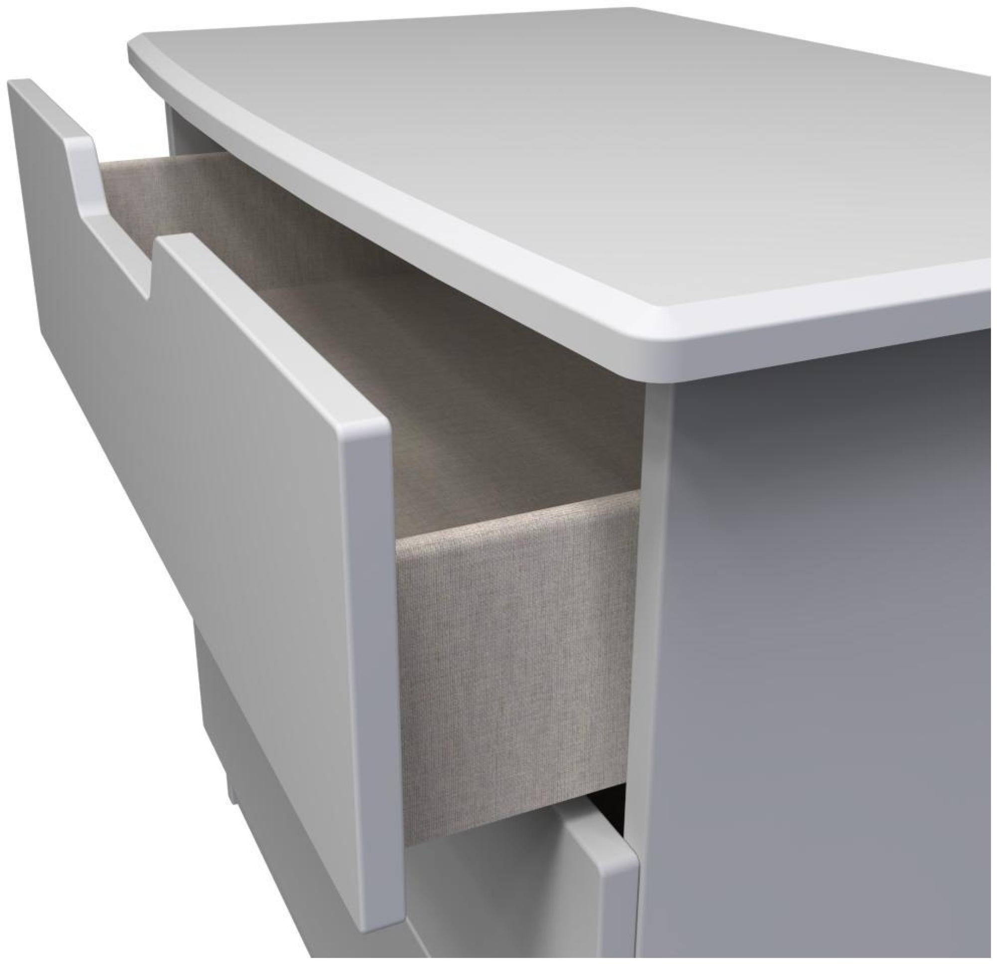 Product photograph of Bella Grey 3 Drawer Small Chest from Choice Furniture Superstore.