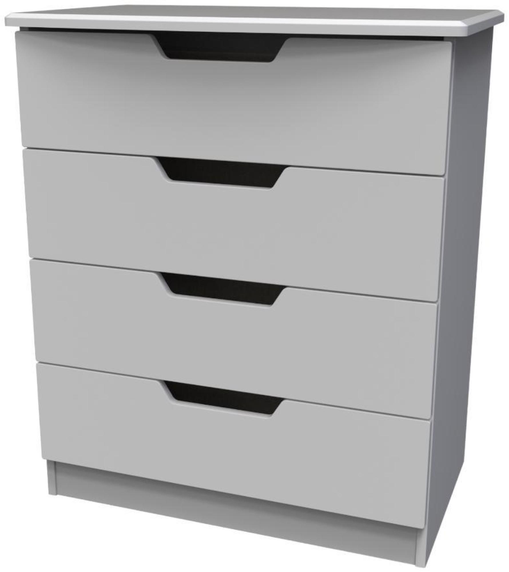 Product photograph of Bella Grey 4 Drawer Chest from Choice Furniture Superstore.