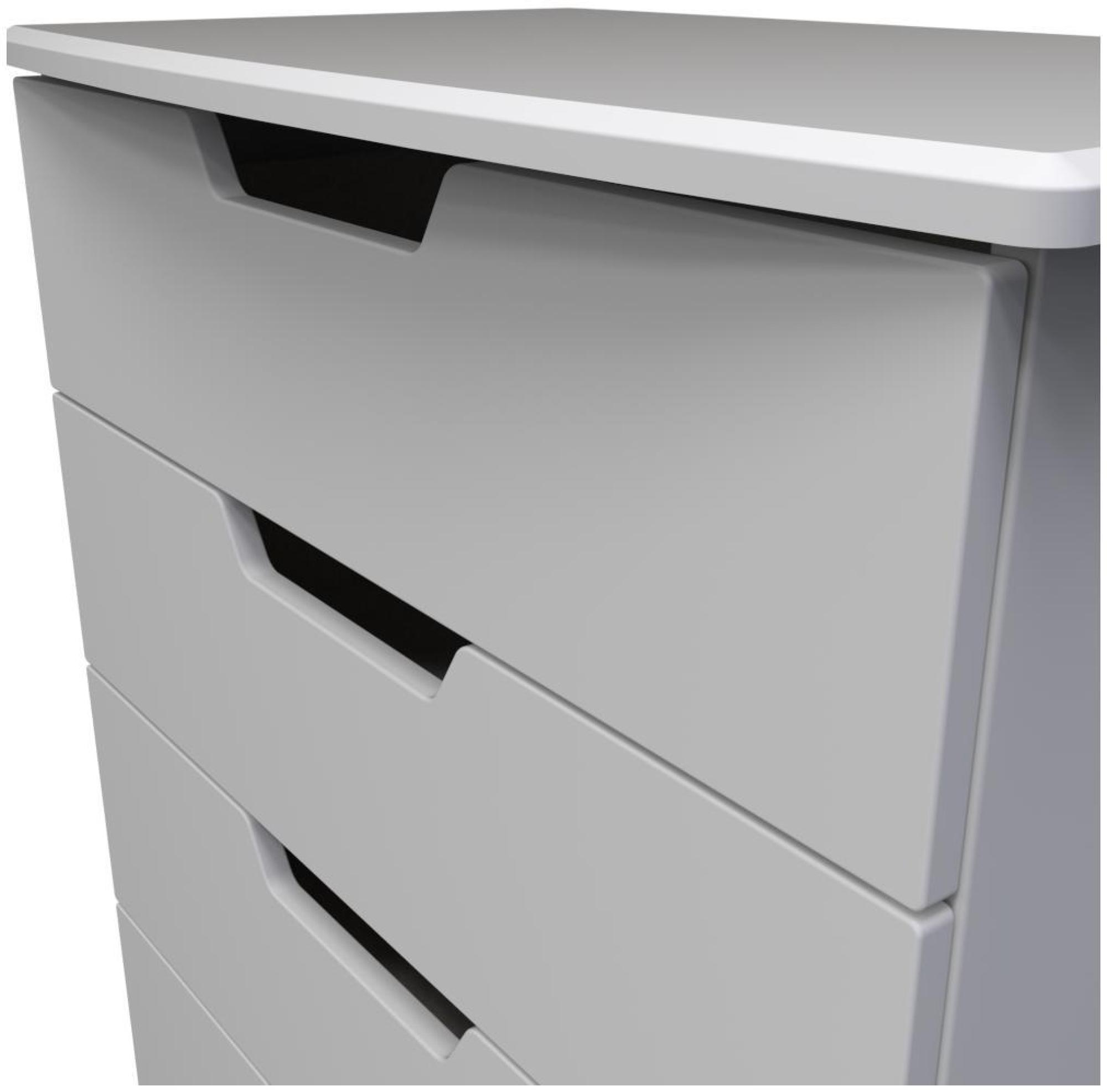 Product photograph of Bella Grey 4 Drawer Chest from Choice Furniture Superstore.