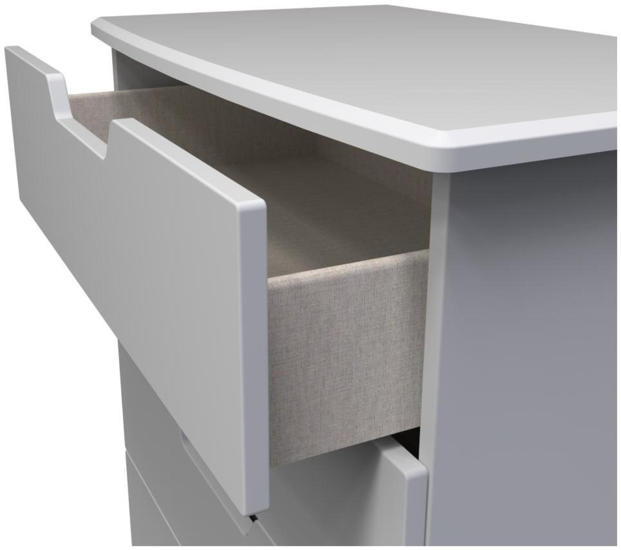 Product photograph of Bella Grey 4 Drawer Chest from Choice Furniture Superstore.