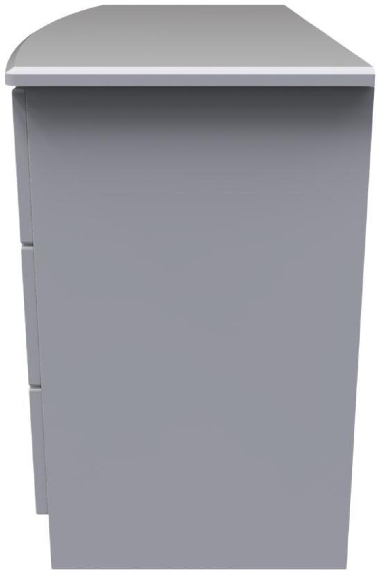 Product photograph of Bella Grey 6 Drawer Midi Dresser from Choice Furniture Superstore.