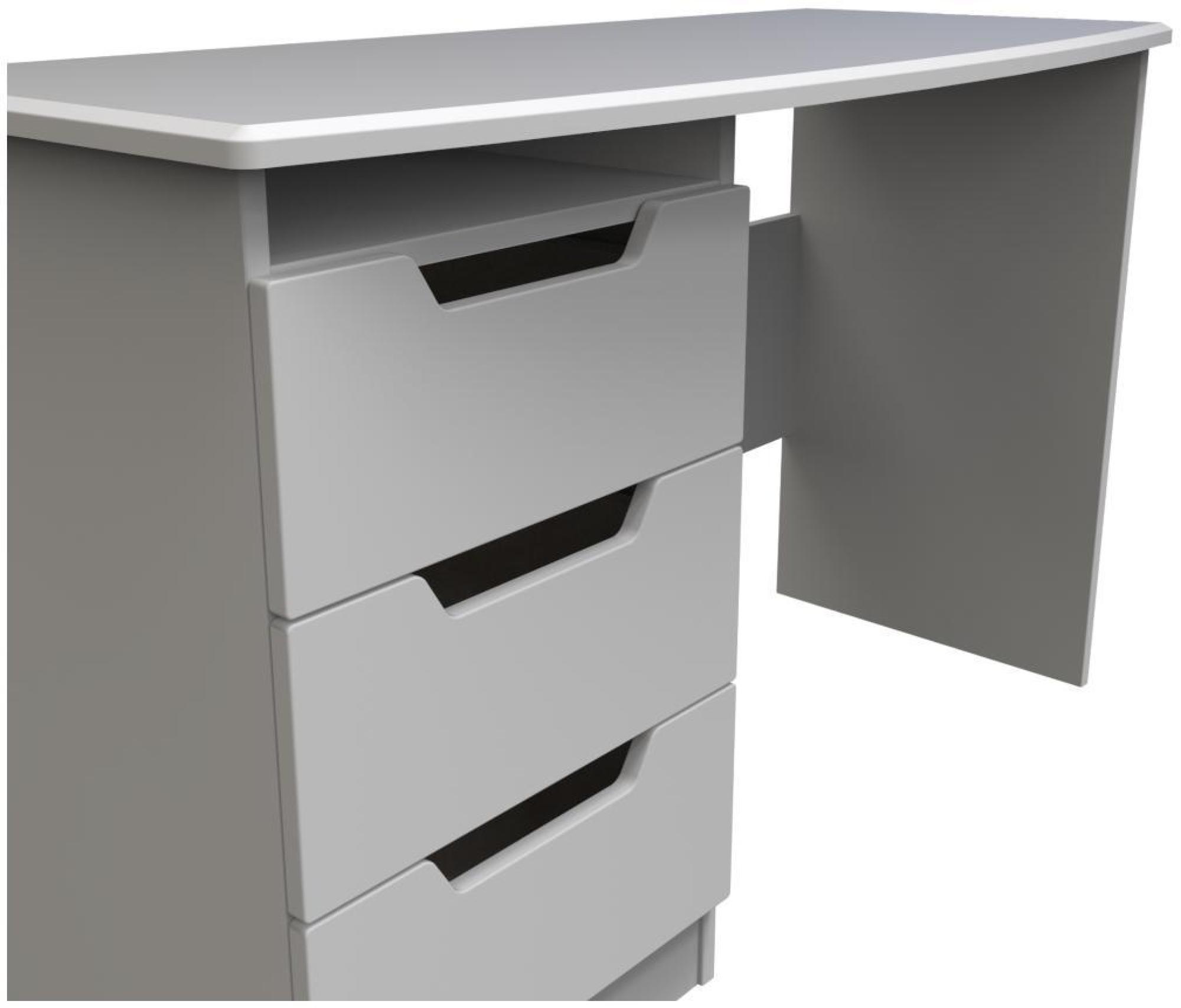 Product photograph of Bella Grey 3 Drawer Desk from Choice Furniture Superstore.