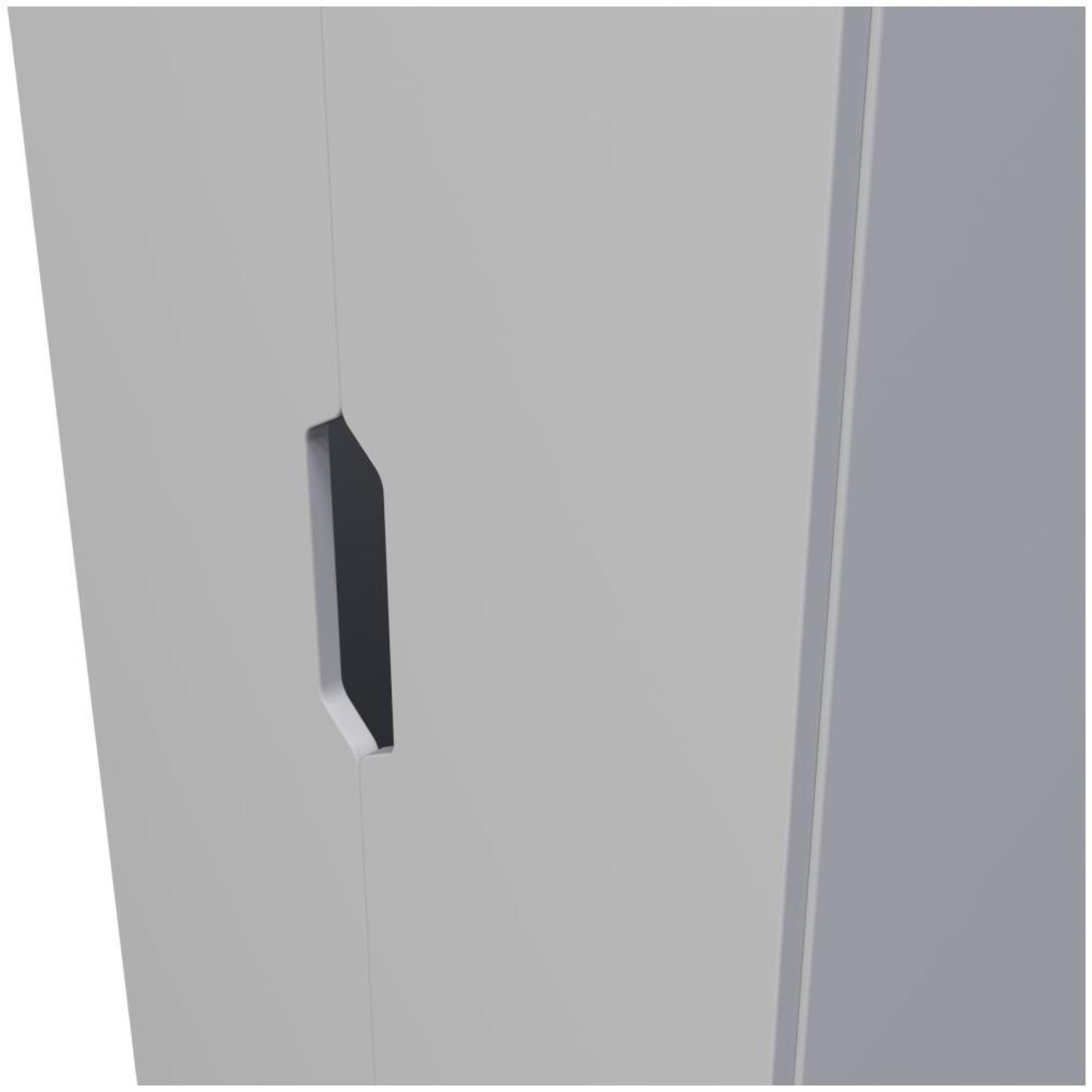 Product photograph of Bella Grey 2 Door Plain Tall Wardrobe from Choice Furniture Superstore.