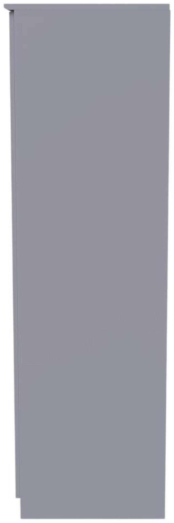 Product photograph of Bella Grey 3 Door Triple Wardrobe - Lhf 2 Drawers from Choice Furniture Superstore.