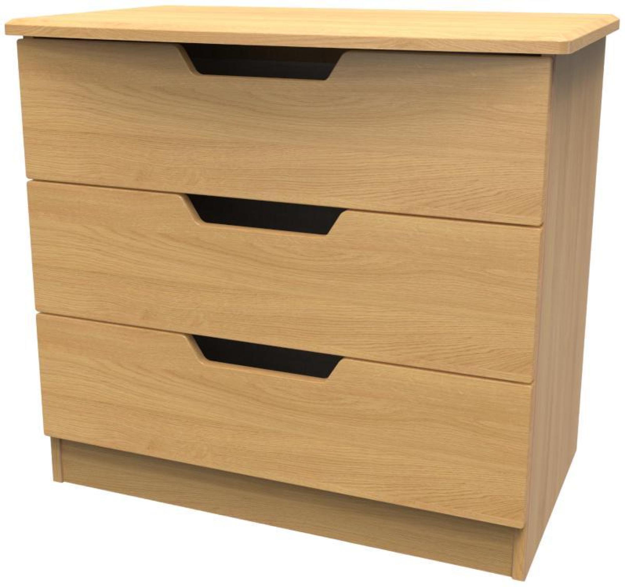 Product photograph of Bella Oak Effect 3 Drawer Small Chest from Choice Furniture Superstore.