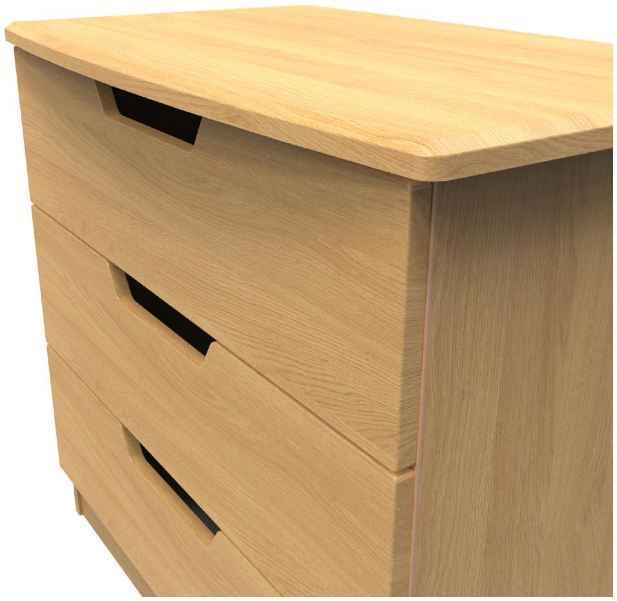 Product photograph of Bella Oak Effect 3 Drawer Small Chest from Choice Furniture Superstore.